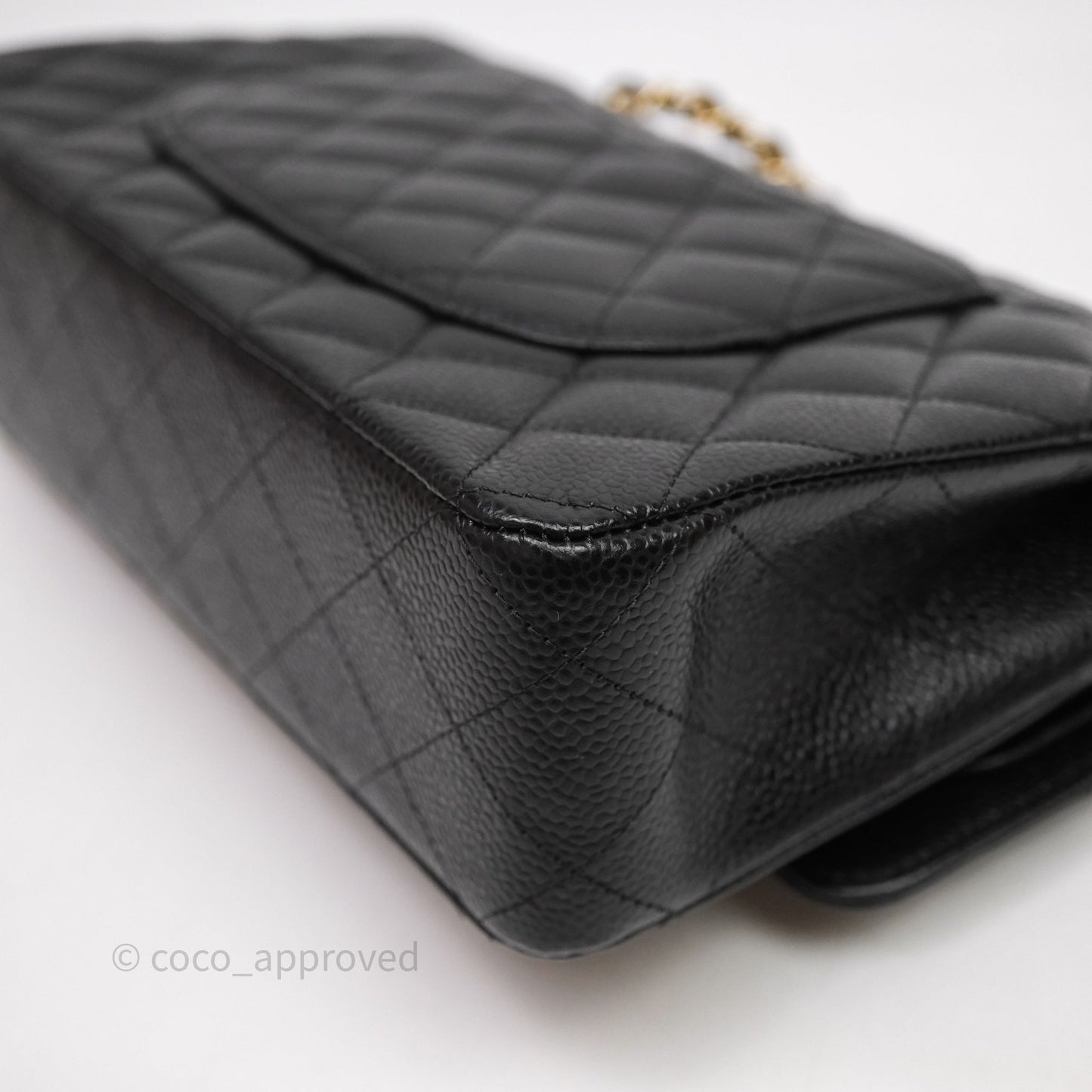 Chanel Medium Classic Flap Quilted Black Caviar Gold Hardware