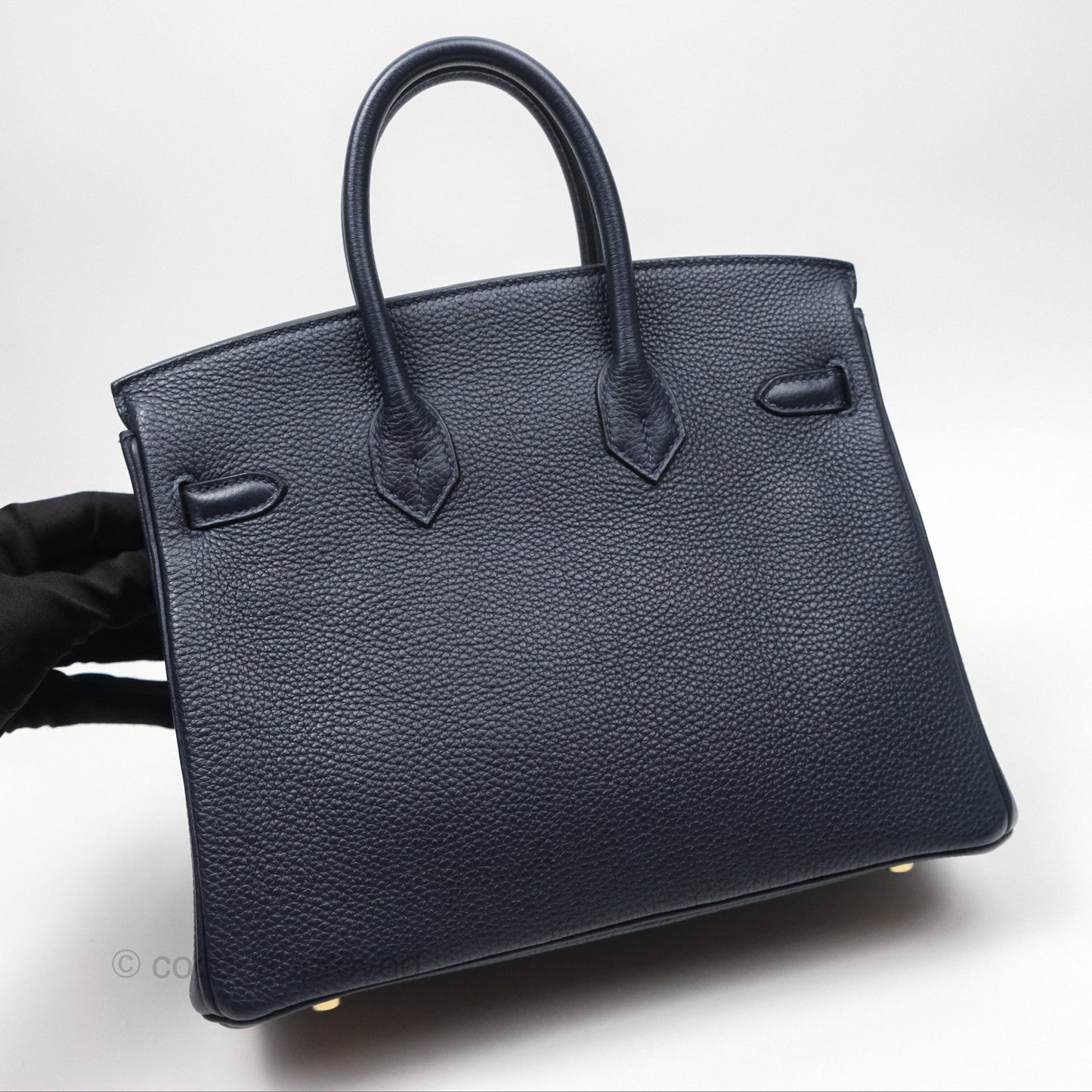 Hermès Birkin 25 Retourne Bleu Nuit 2Z Togo Gold Hardware