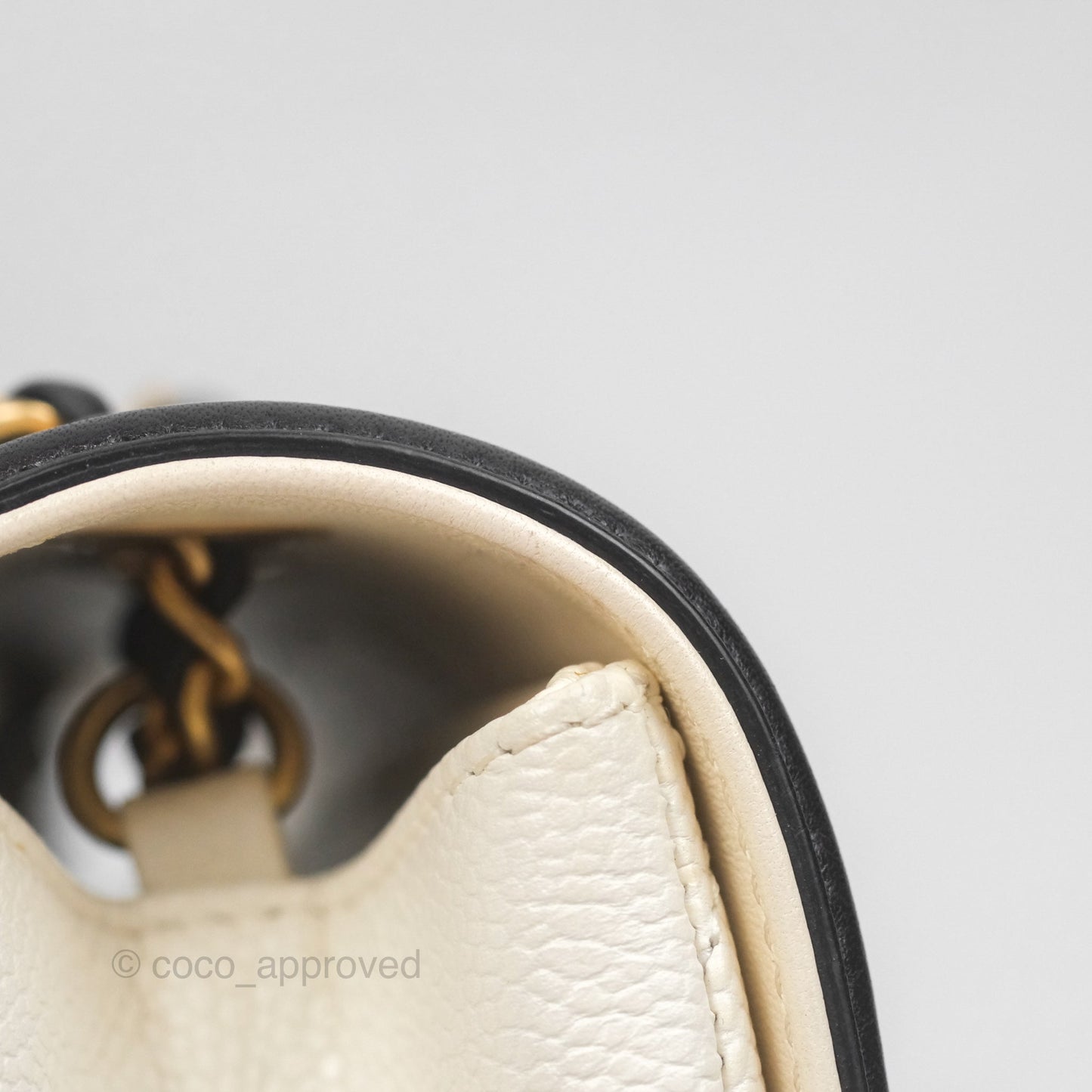 Chanel Small CC Filigree Flap Quilted Ivory Caviar
