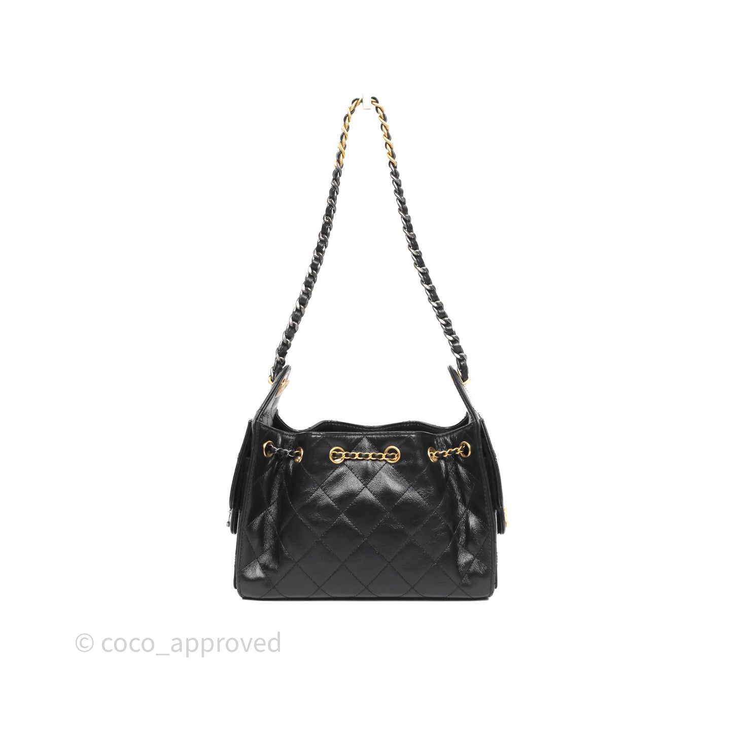 Chanel Mini 25 Black Bag Calfskin Mixed Hardware