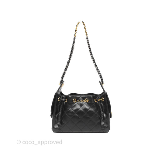 Chanel Mini 25 Black Bag Calfskin Mixed Hardware
