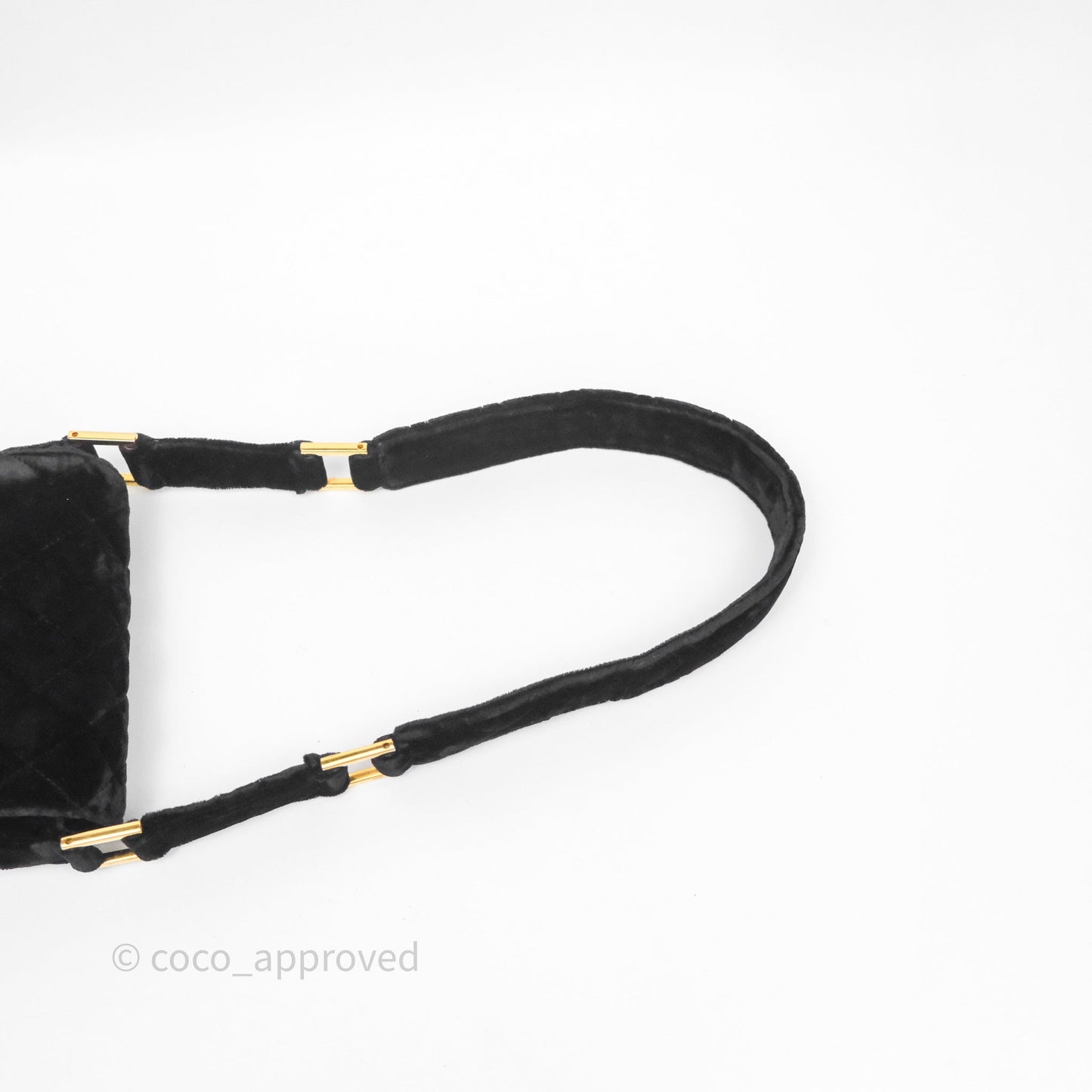 Chanel Vintage Mini Flap Bag Black Velvet Gold Hardware