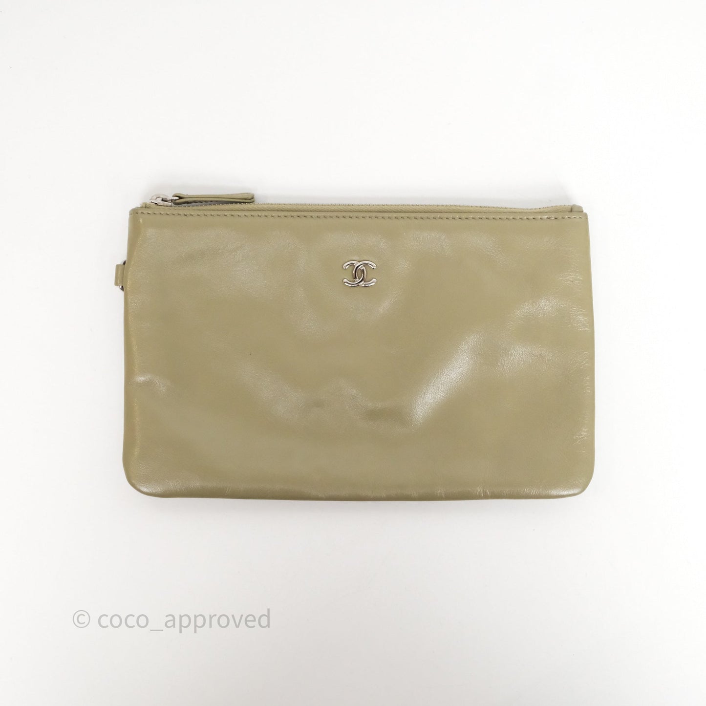Chanel 22 Small Sage Green Shiny Calfskin Silver Hardware