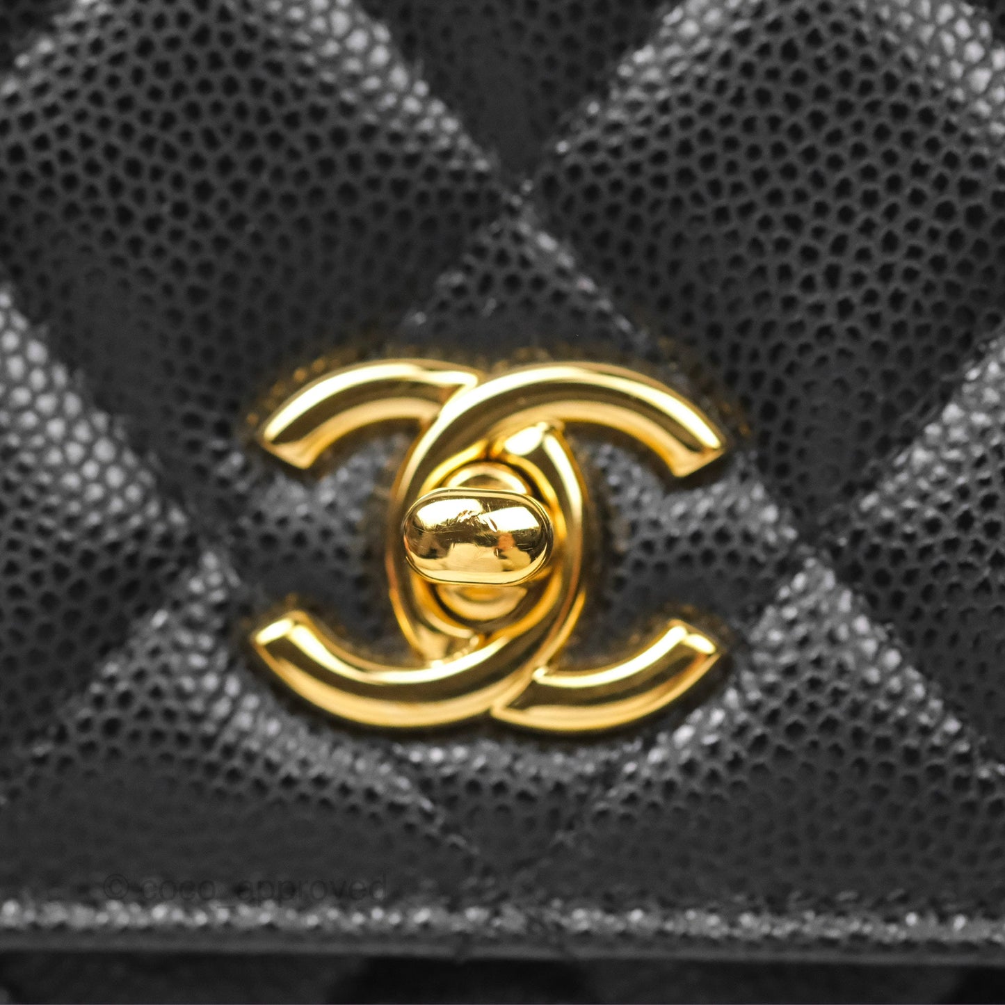 Chanel Mini WOC Bag Charm Black Caviar Gold Hardware