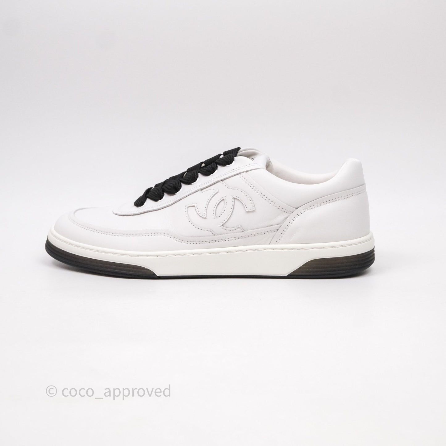 Chanel Logo Sneakers White Size 39