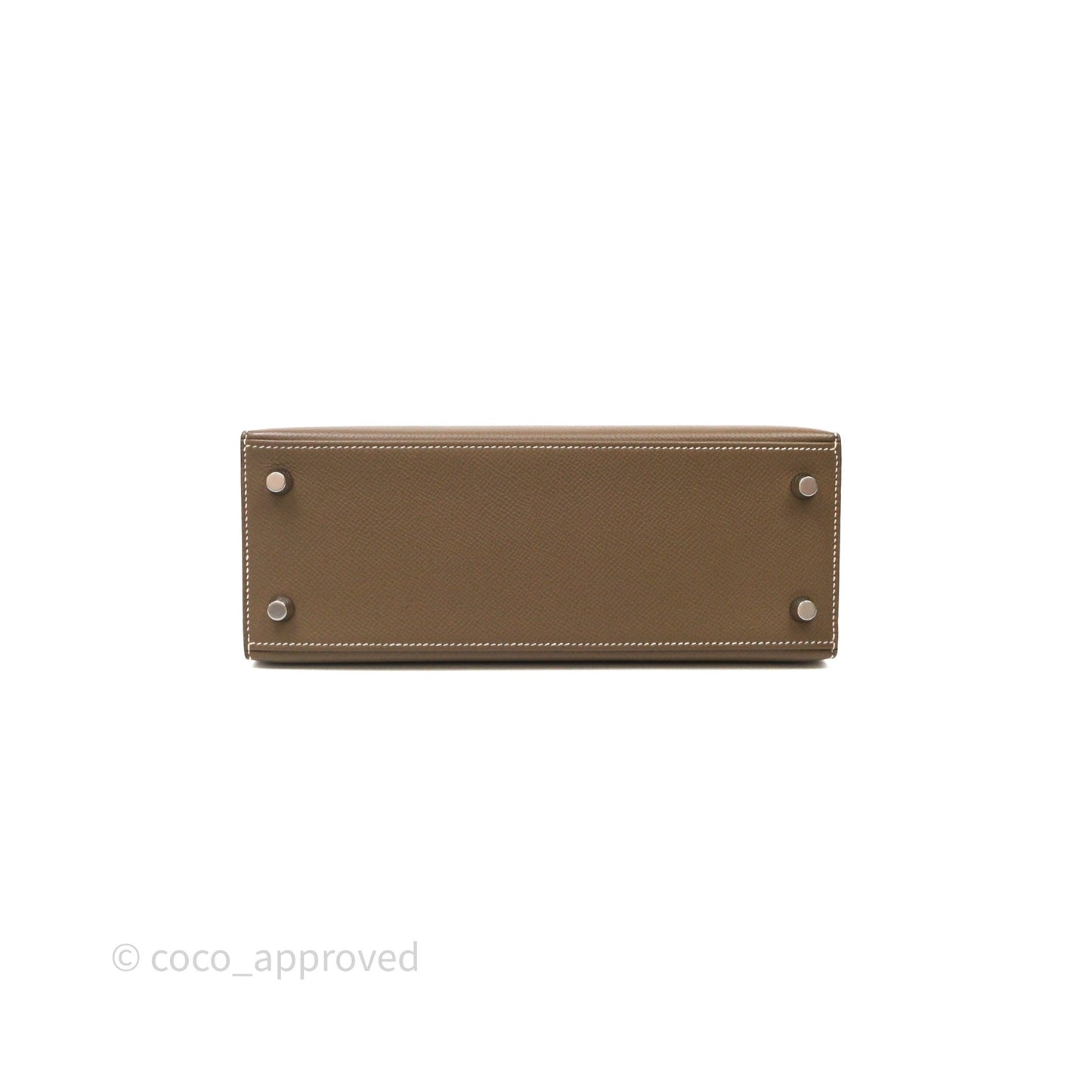 Hermes Kelly 25 Etoupe 18 Epsom Palladium Hardware