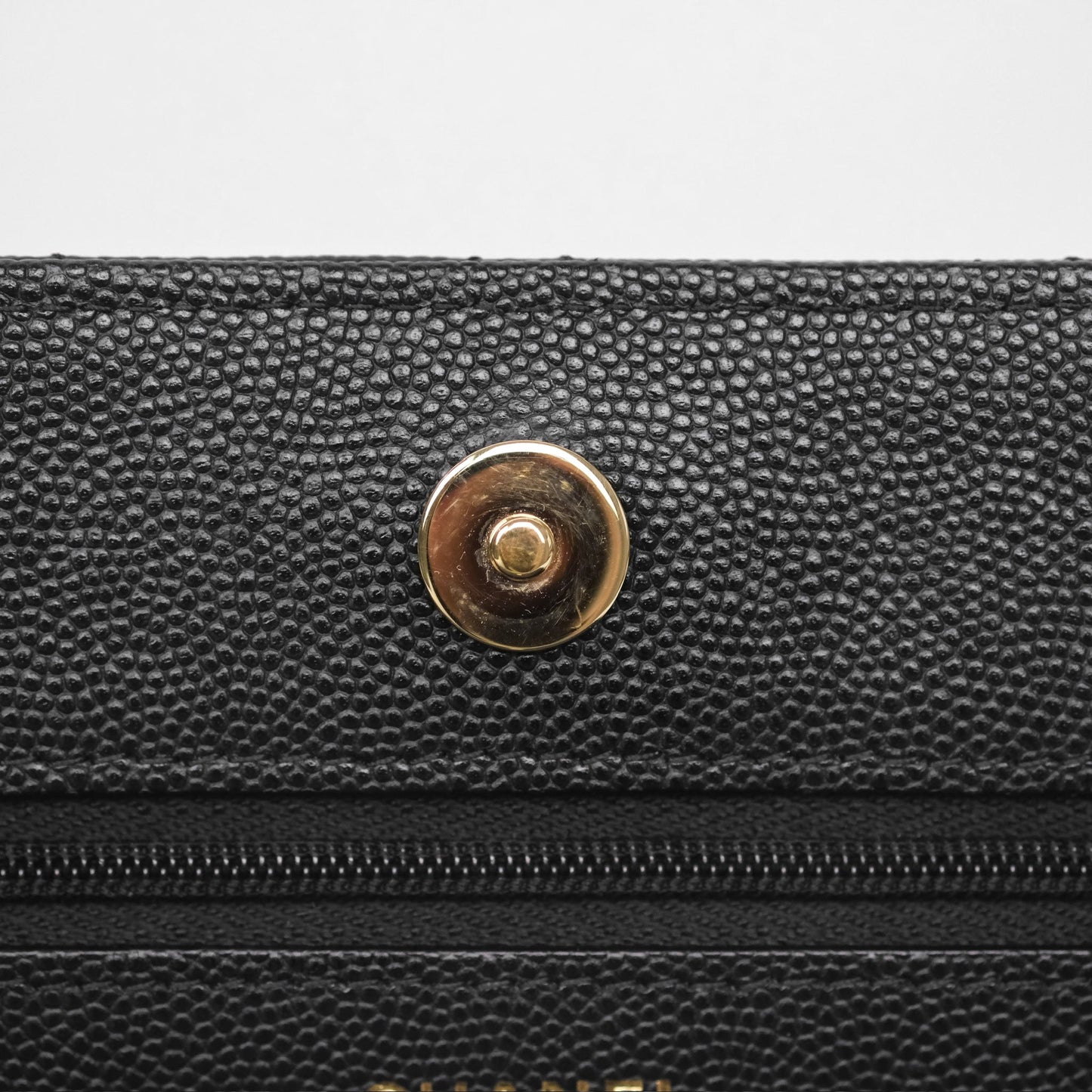 Chanel Wallet On Chain WOC Black Caviar Gold Hardware 23C
