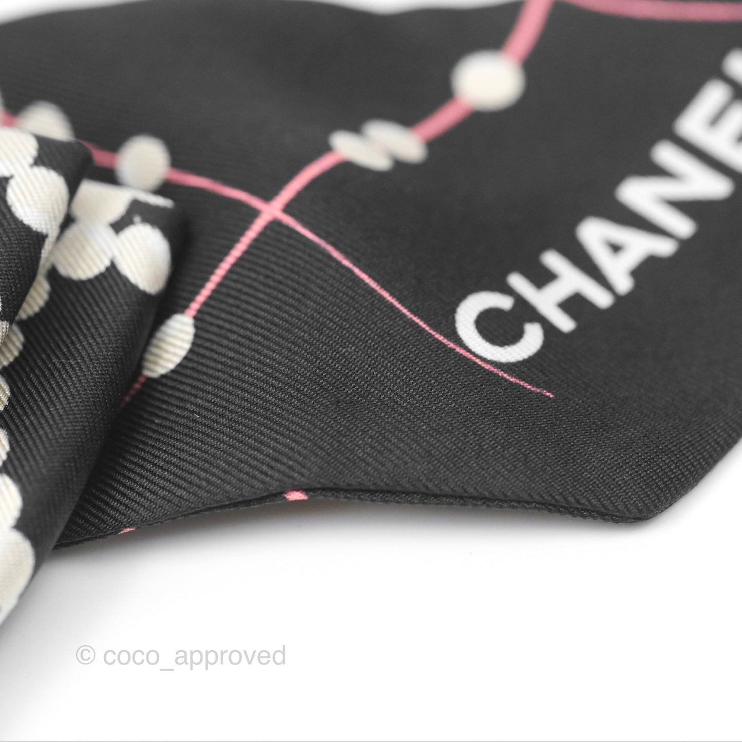 Chanel Bow Silk Hair Accessory Black
