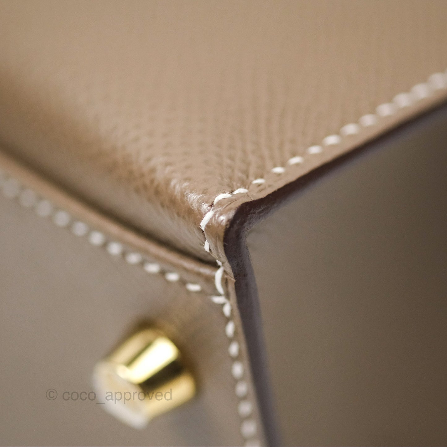 Hermès Kelly Sellier 28 Etoupe 18 Epsom Gold Hardware