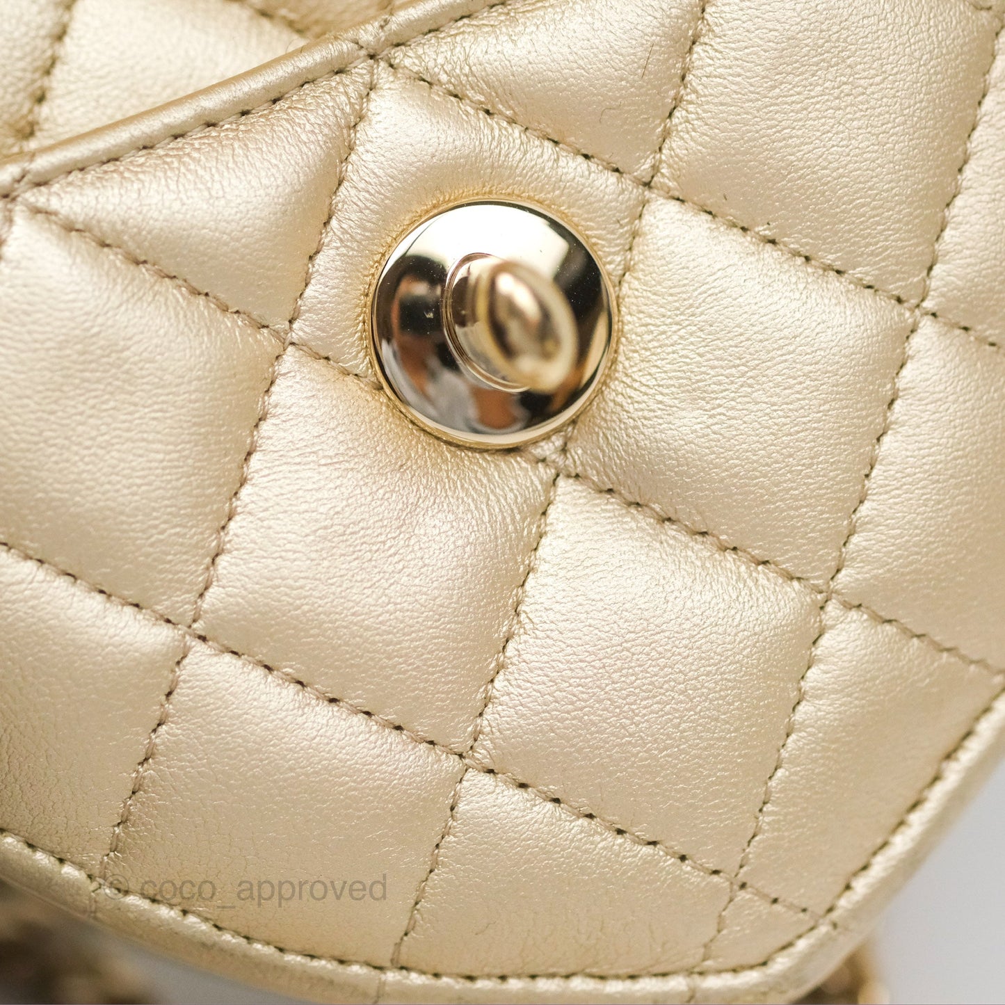Chanel Small Heart Bag Gold Lambskin Gold Hardware 22S