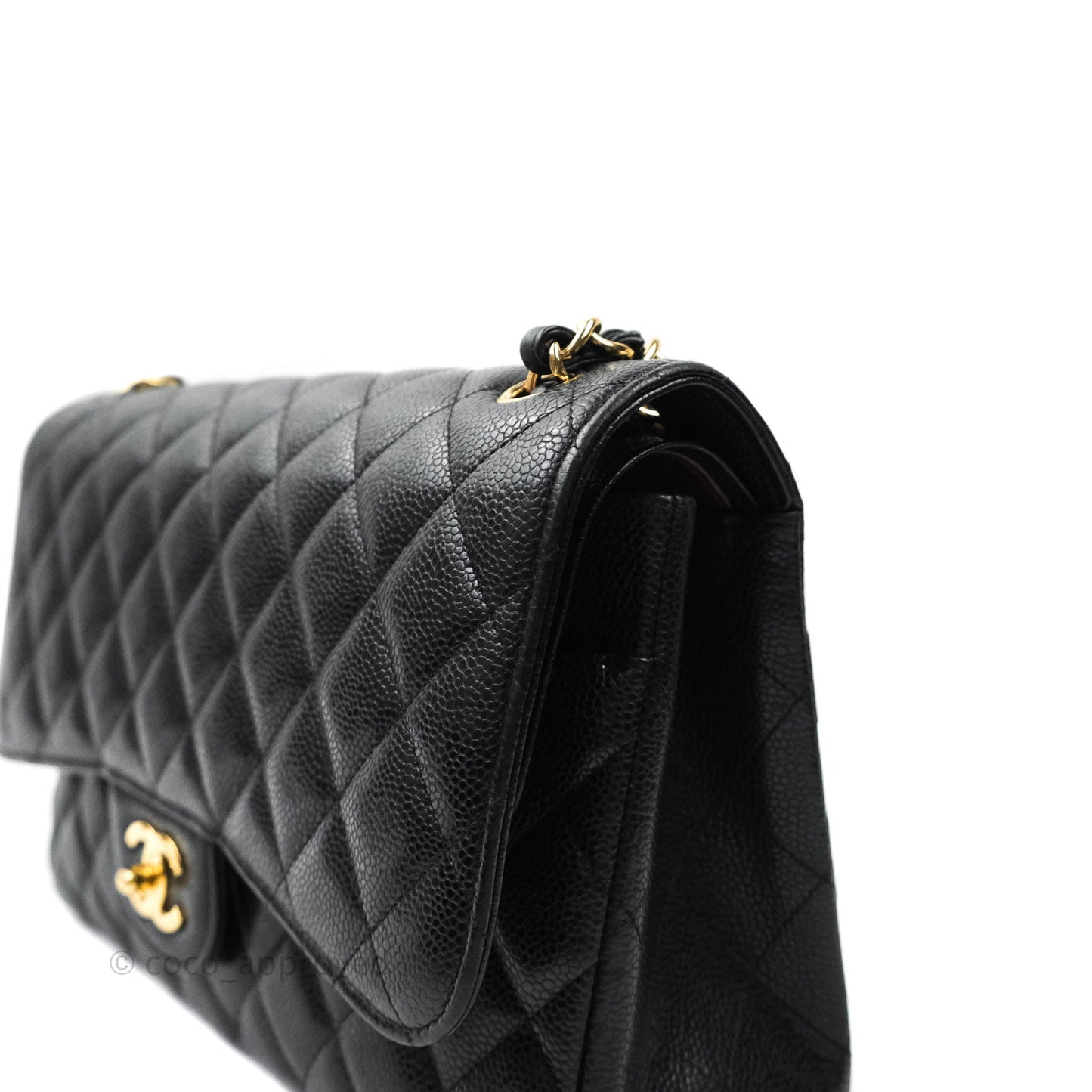 Chanel Jumbo Double Flap Black Caviar Gold Hardware⁣⁣