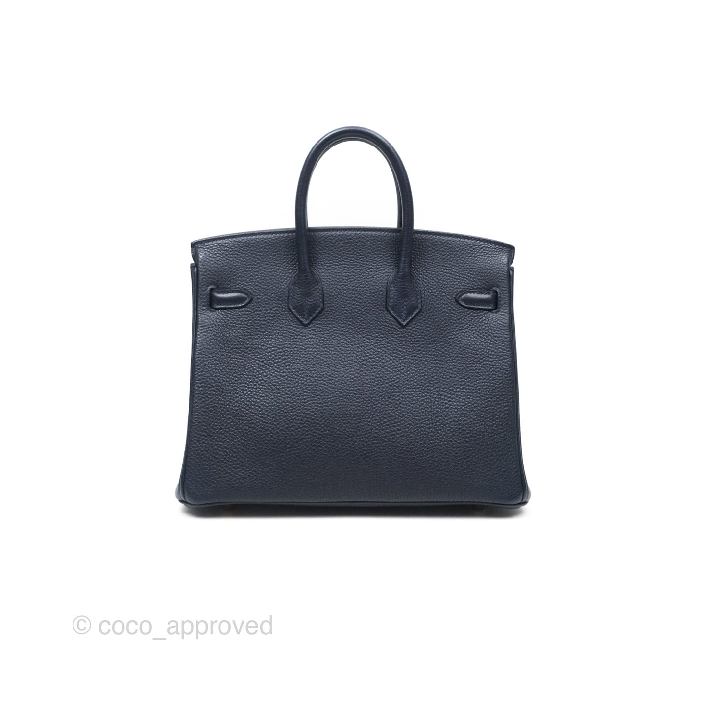 Hermès Birkin 25 Retourne Bleu Nuit 2Z Togo Gold Hardware