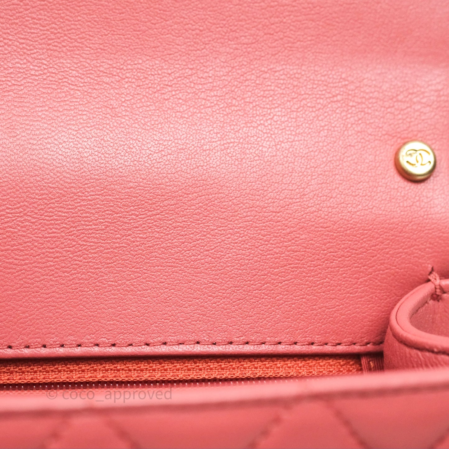 Chanel Quilted Small Chain Infinity Handle Bag Pink Lambskin Aged Gold Hardware