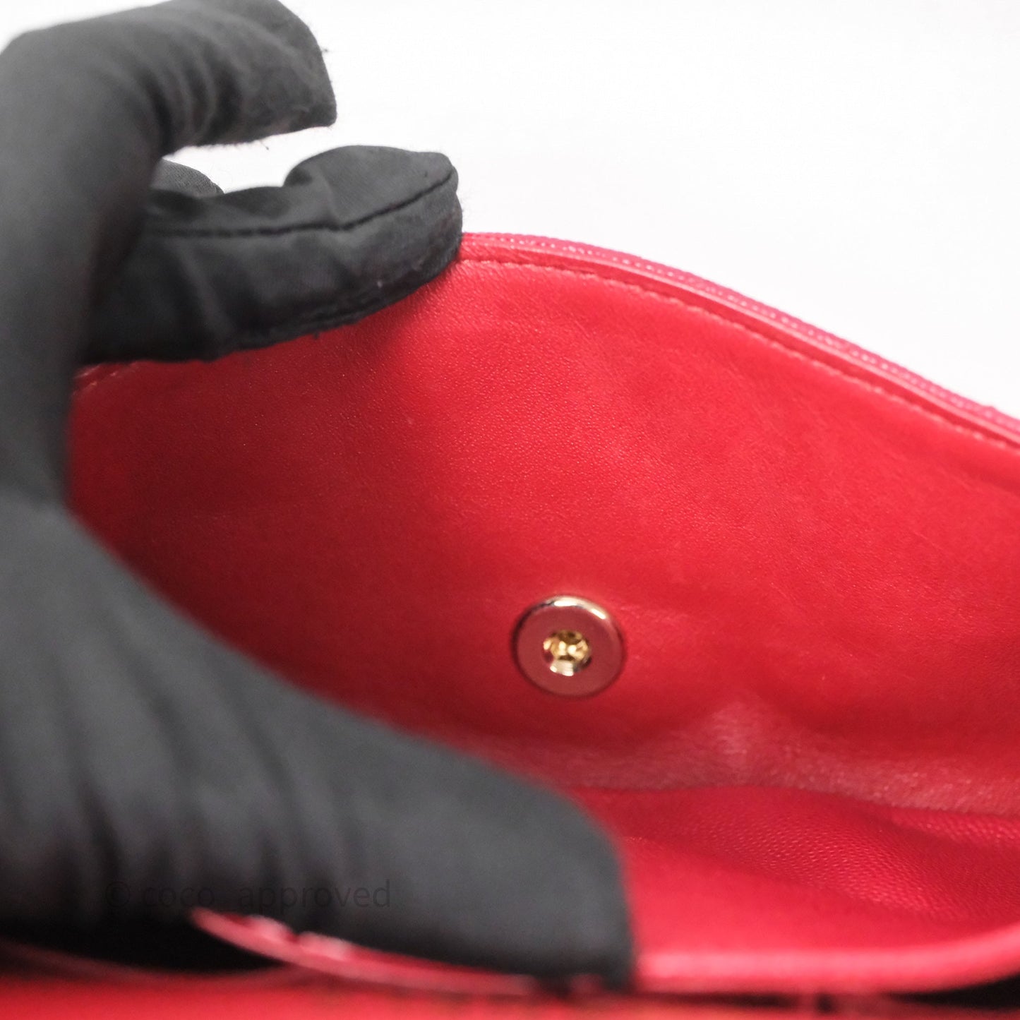 Chanel Classic M/L Medium Flap Quilted Red Caviar Gold Hardware