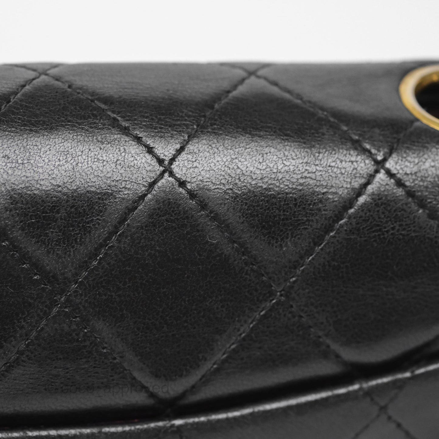 Chanel Vintage Mini Square Black Lambskin 24K Gold Hardware