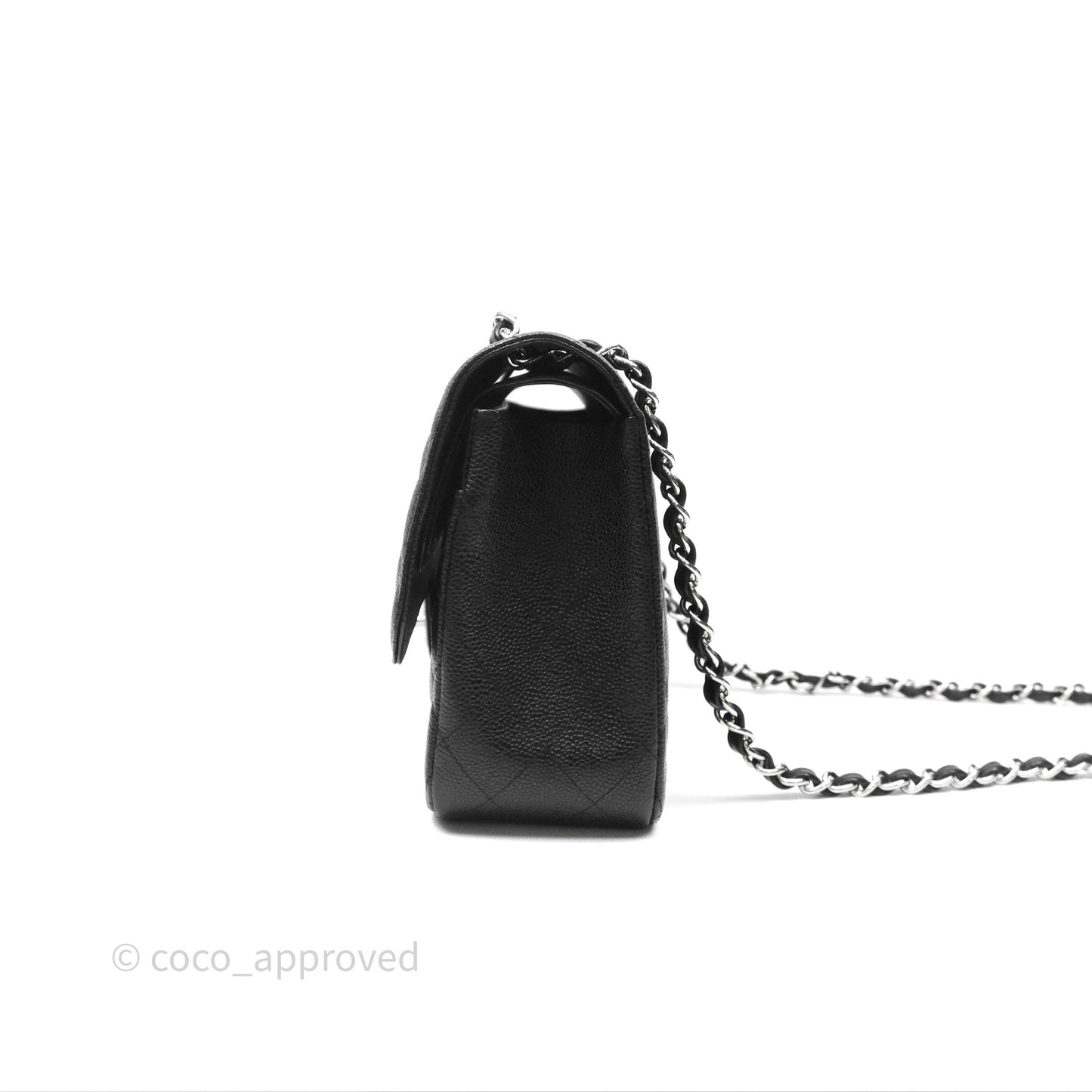 Chanel Jumbo Double Flap Black Caviar Silver Hardware⁣⁣