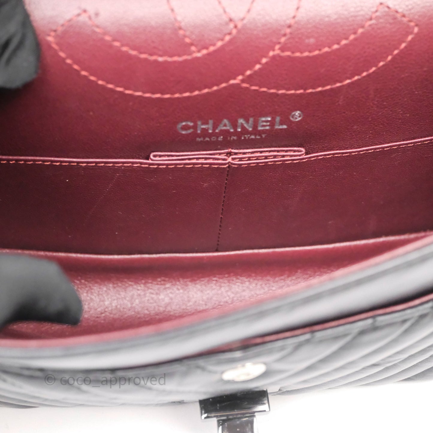 Chanel Reissue 225 Chevron Aged Calfskin So Black