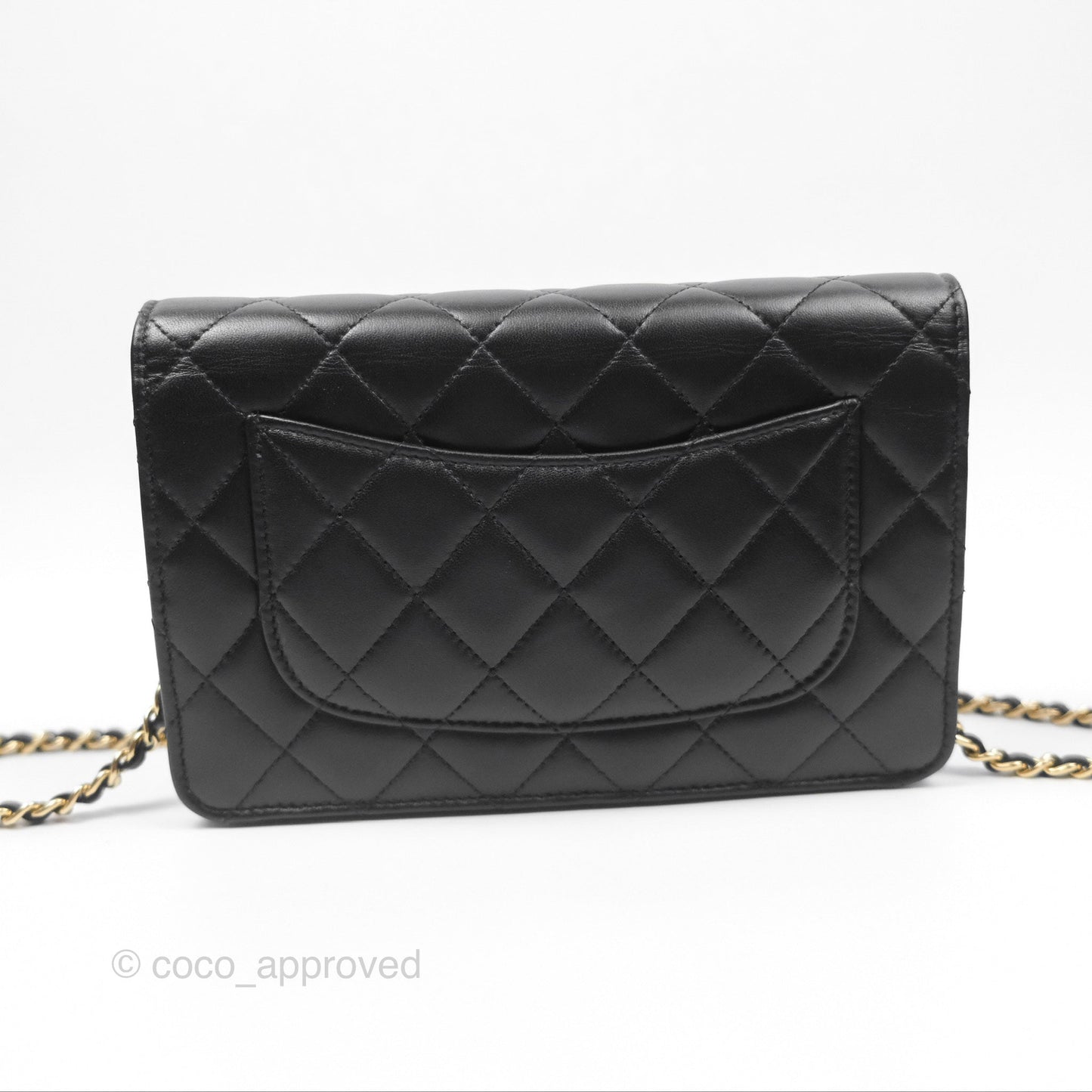 Chanel Quilted Classic WOC Black Lambskin Gold Hardware