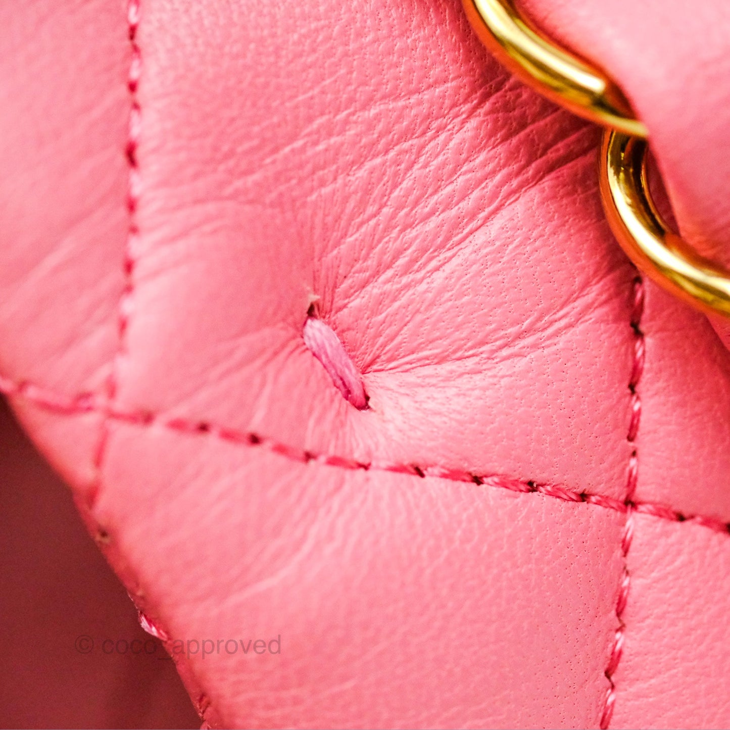 Chanel Small Classic Quilted Flap Pink Lambskin Gold Hardware