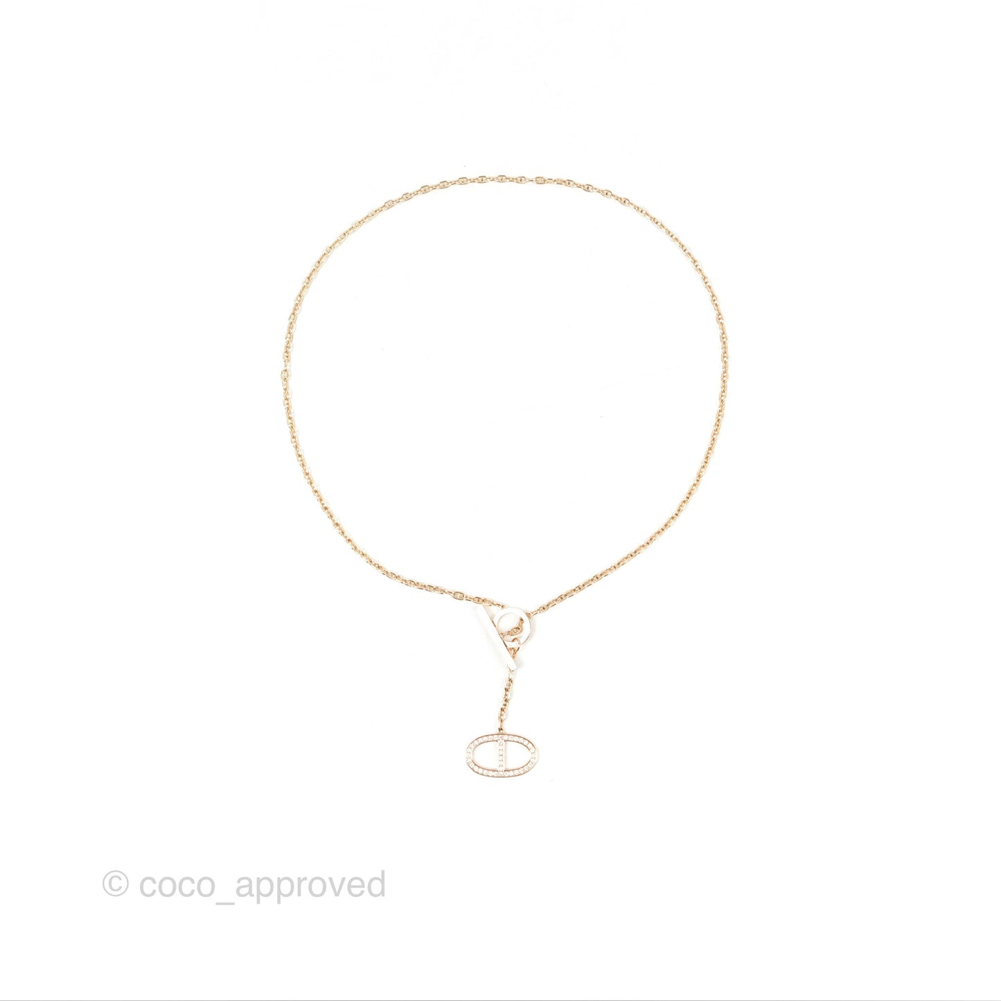 Hermès Chaine D'ancre Contour Pendant Rose Gold