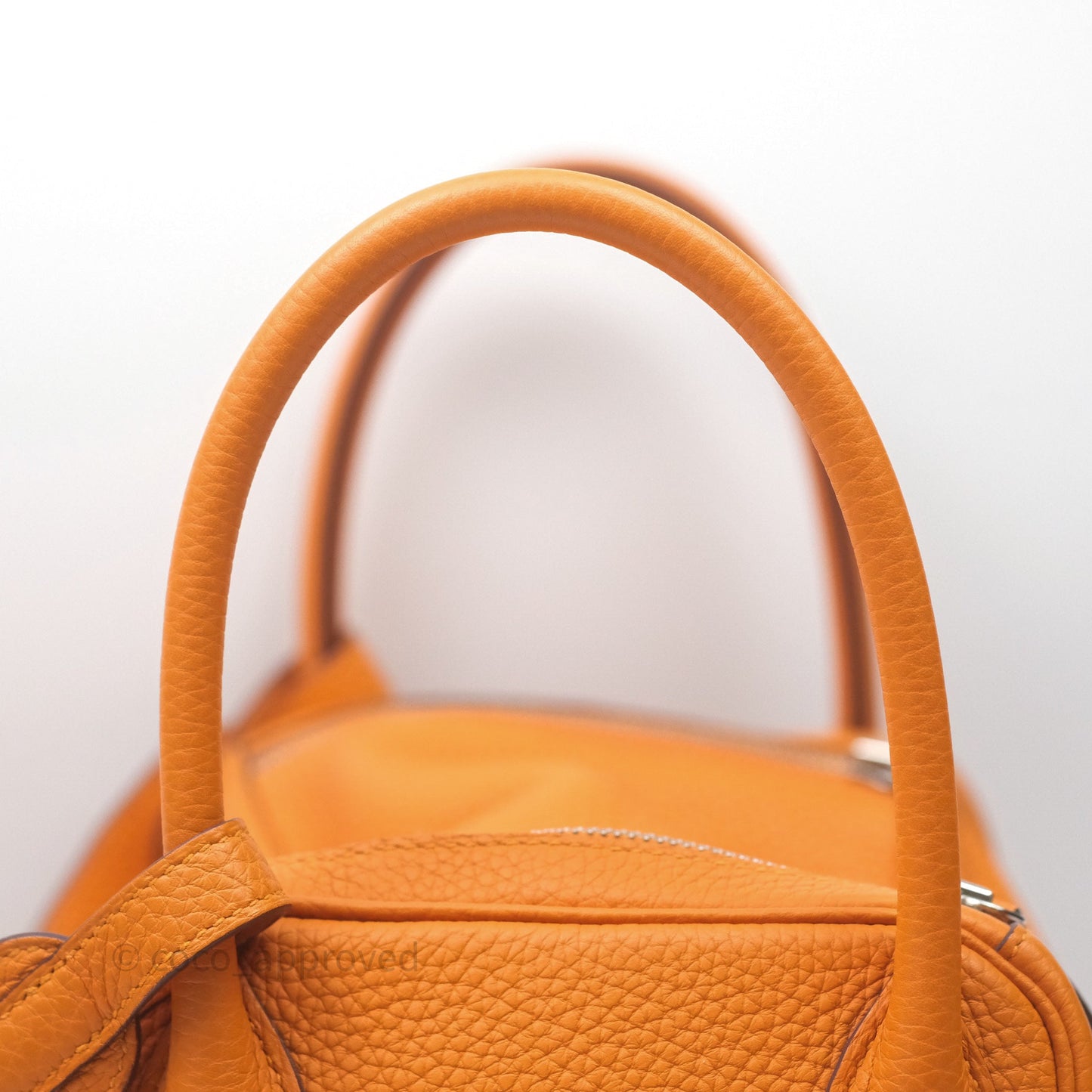 Hermès Lindy 30 Abricot I9 Clemence Palladium Hardware