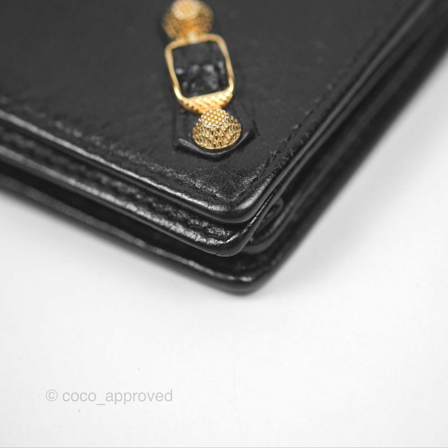 Balenciaga City Moto Bifold Cardholder Black