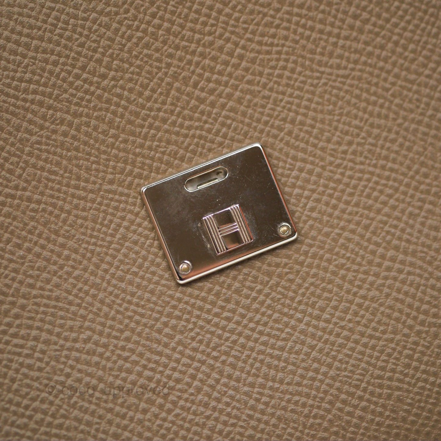 Hermès Clic 16 Wallet Etoupe 18 Epsom Palladium Hardware