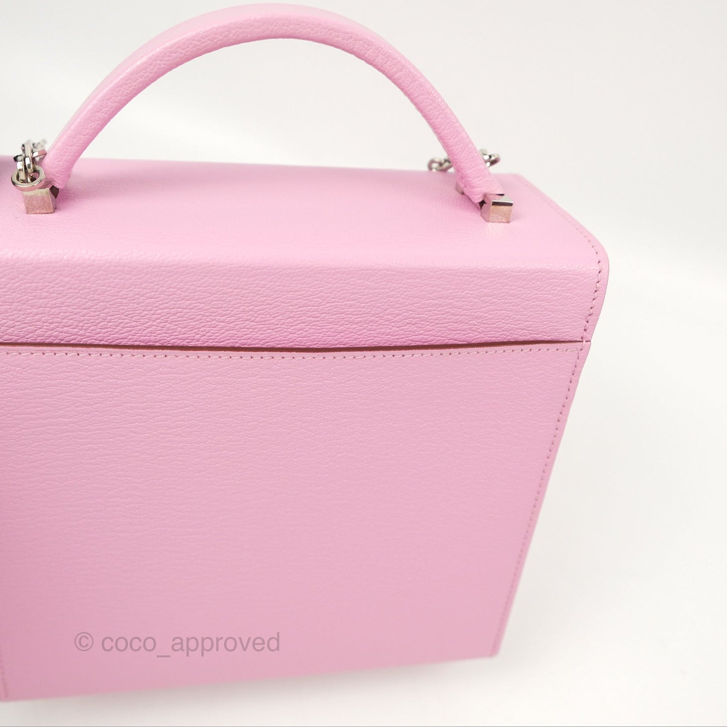 Hermès Cinhetic Box Bag Mauve Sylvestre Chevre Mysore Palladium Hardware