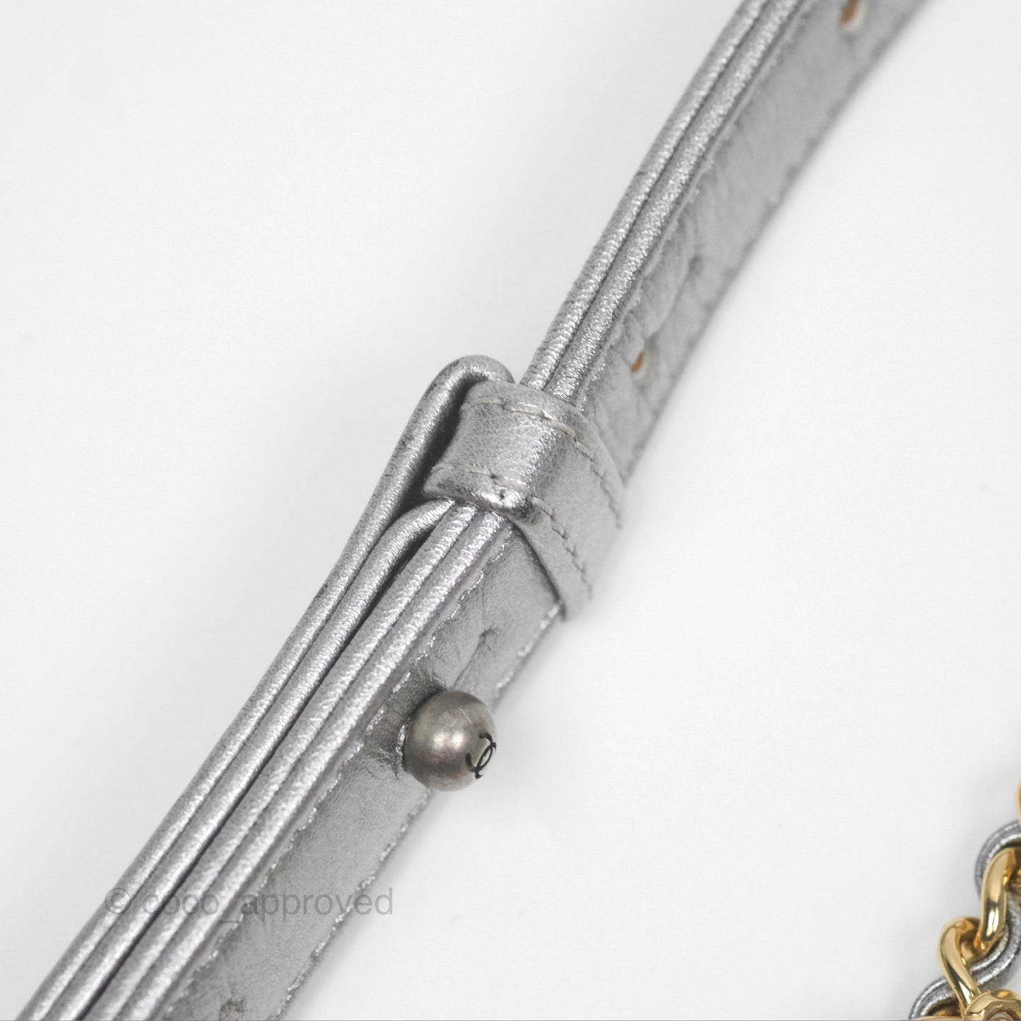 Chanel Large Gabrielle Hobo Metallic Silver Aged Calfskin Mixed Hardware