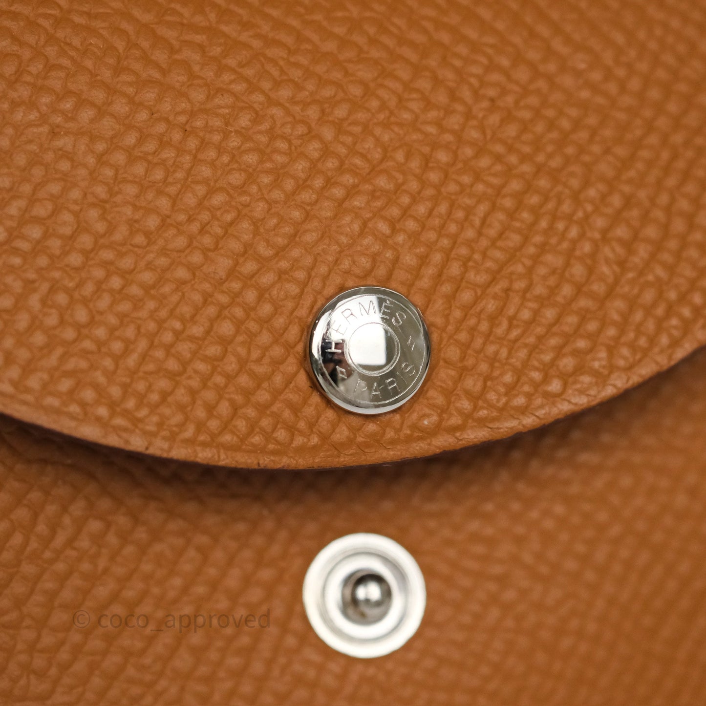 Hermès Calvi Duo Compact Card Holder Gold Epsom