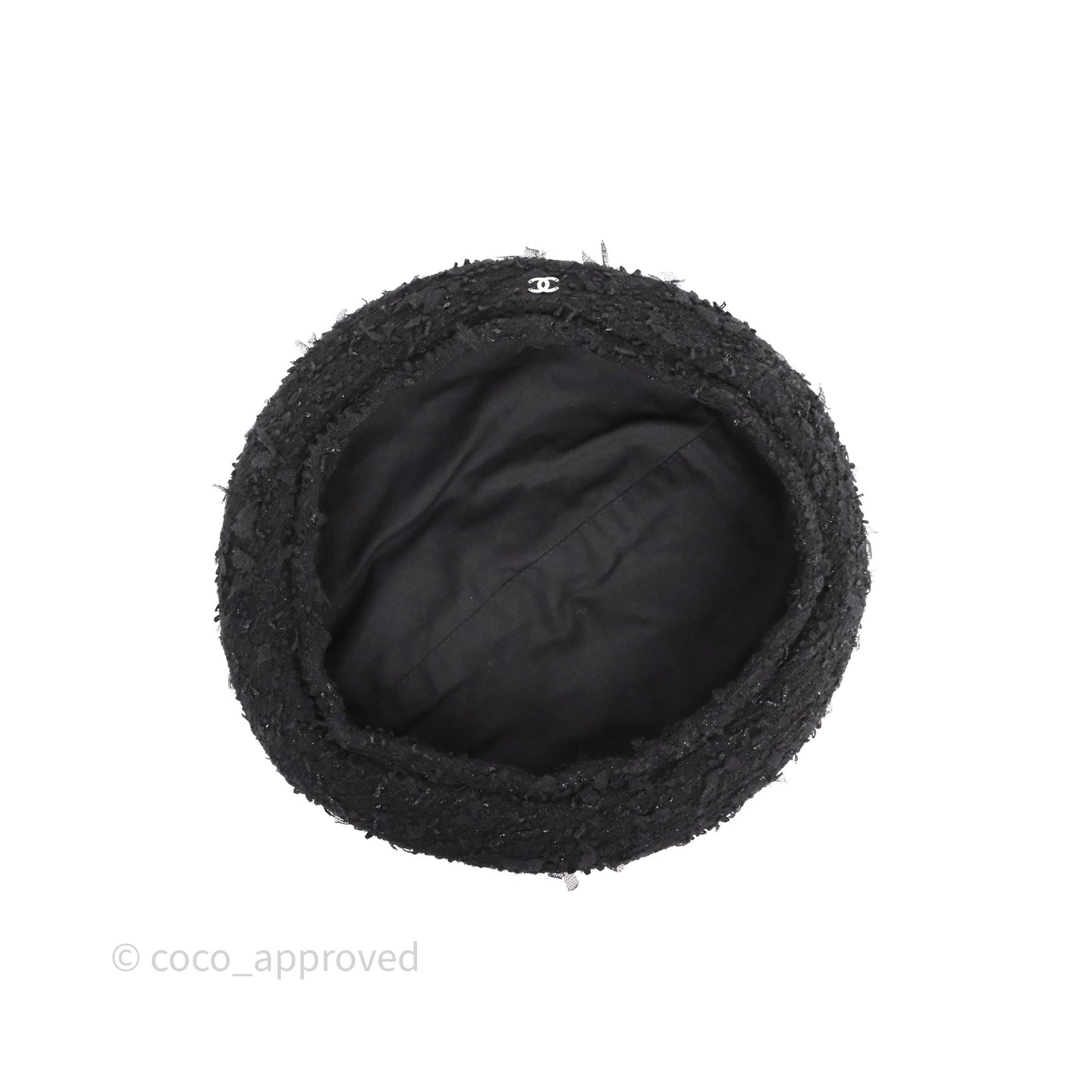 Chanel Beret Tweed Black