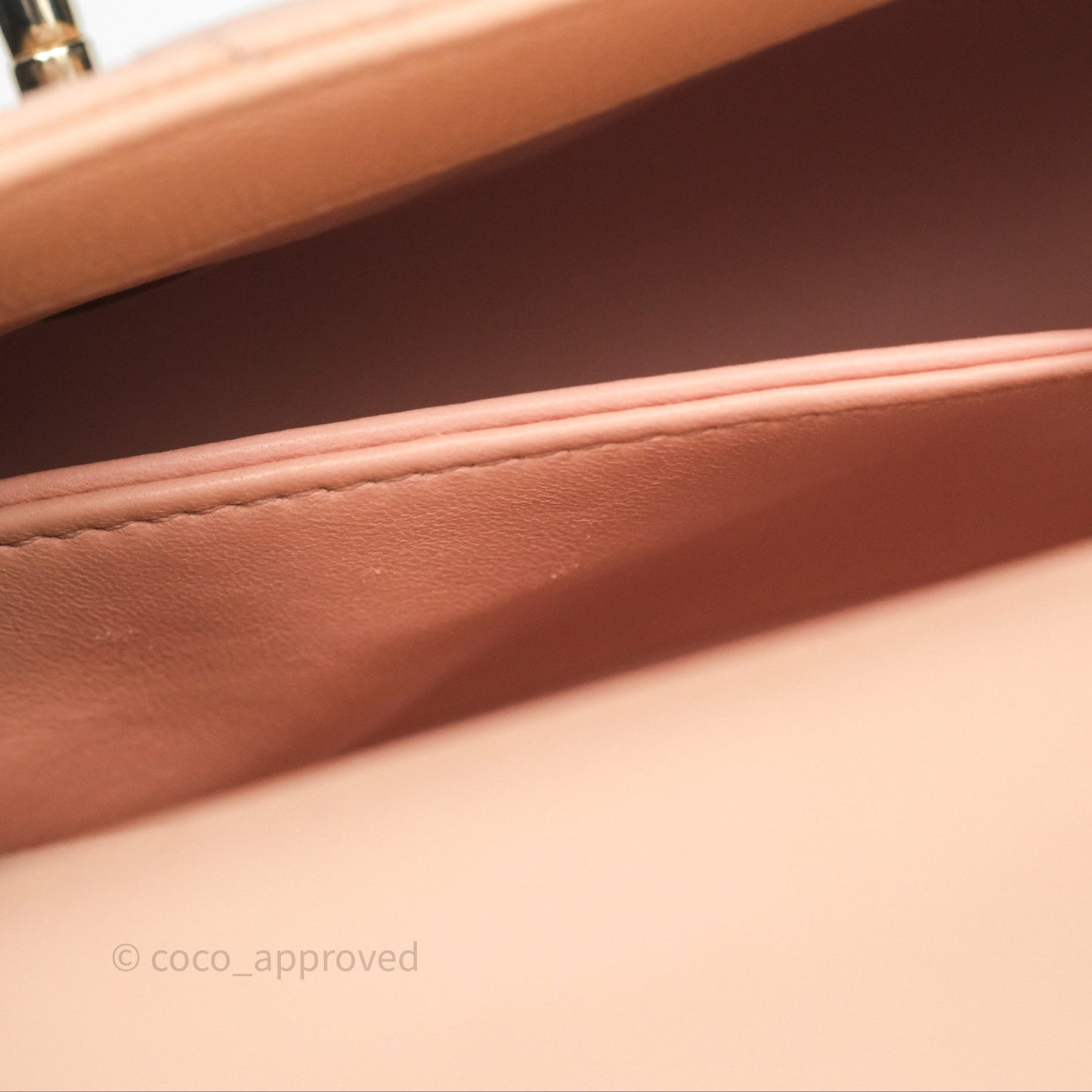 Chanel Small Coco Handle Quilted Pink Beige Caviar Gold Hardware