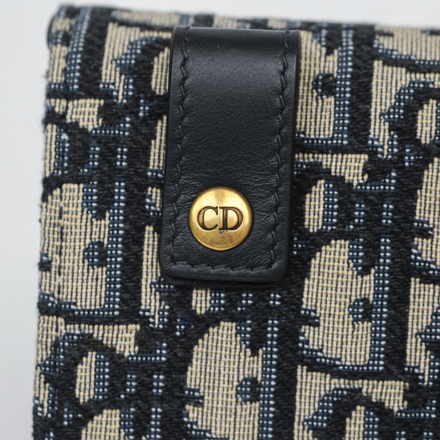 Christian Dior Blue Dior Oblique Jacquard Saddle Belt Pouch