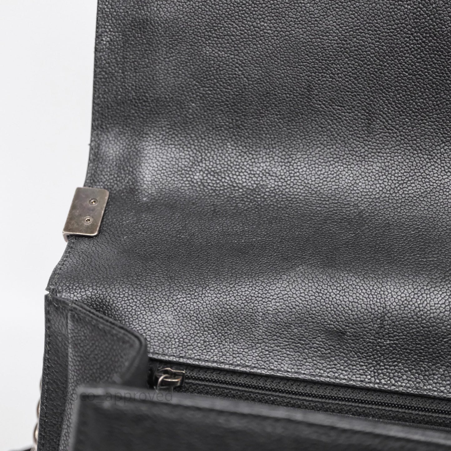 Chanel Quilted New Medium Boy Black Caviar Ruthenium Hardware