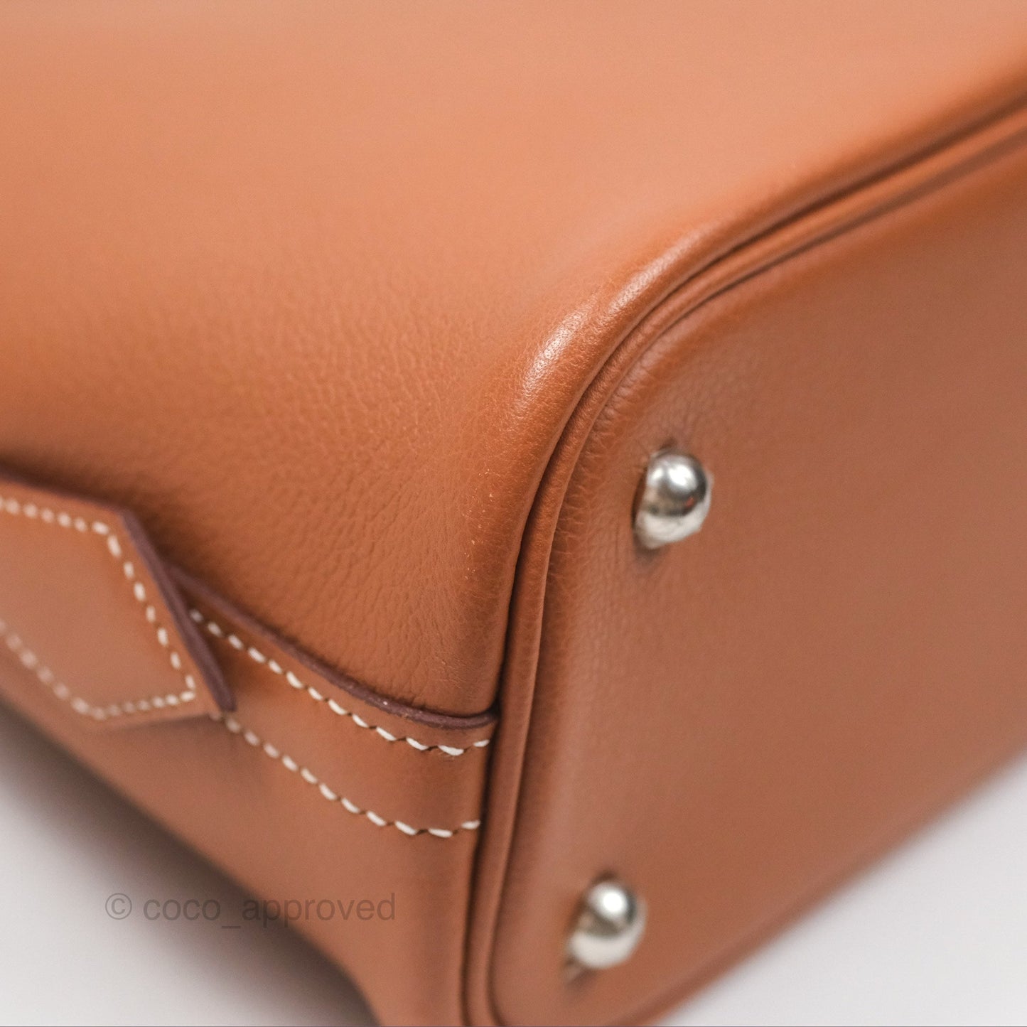Hermès Bolide 1923 25 Gold 37 Evercolor Palladium Hardware