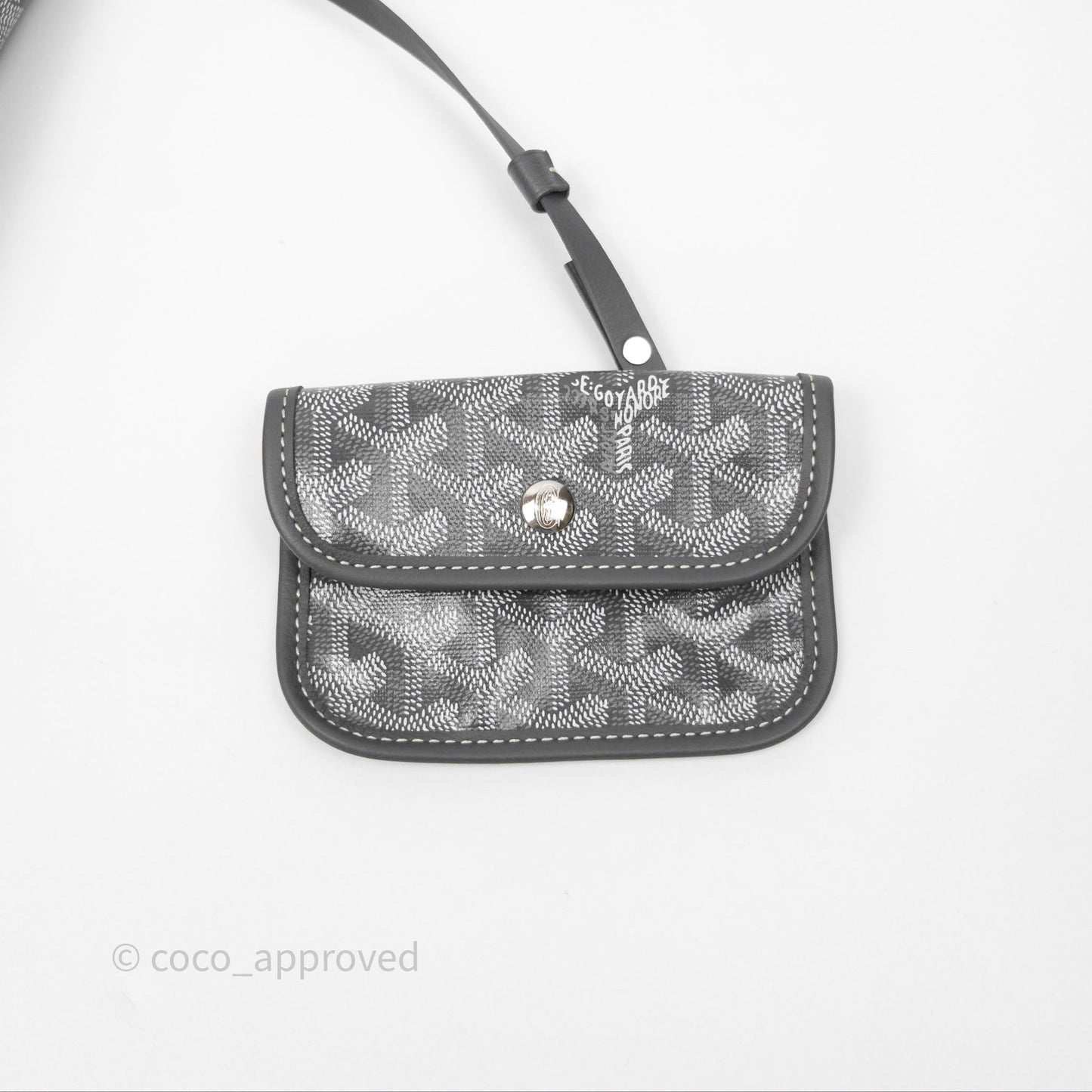 Goyard Anjou Mini Bag Goyardine Canvas Grey