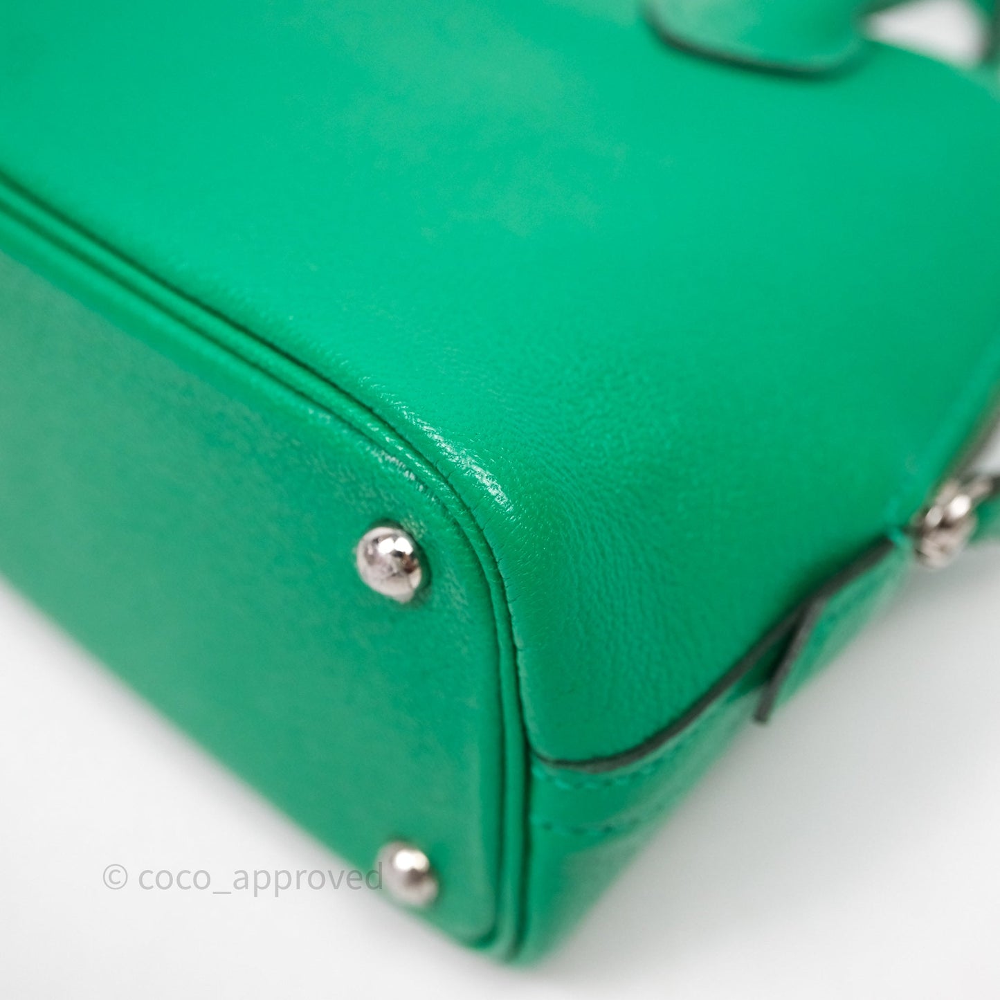 Hermès Bolide Mini 1923 Menthe 6W Chèvre Mysore Palladium Hardware