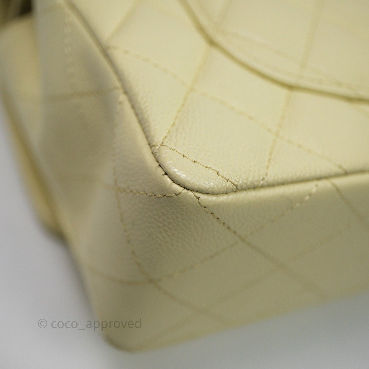 Chanel Small Classic Quilted Flap Yellow Caviar Gold Hardware