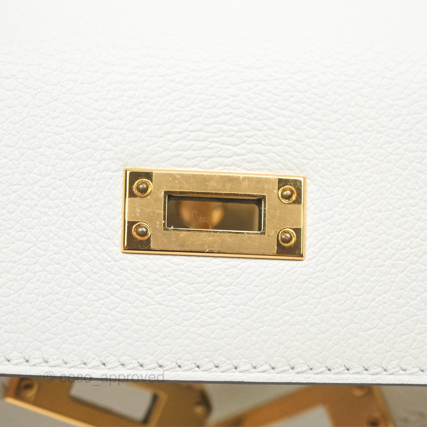 Hermès Kelly Danse II Bag Blanc/Kraft Evercolor Gold Hardware