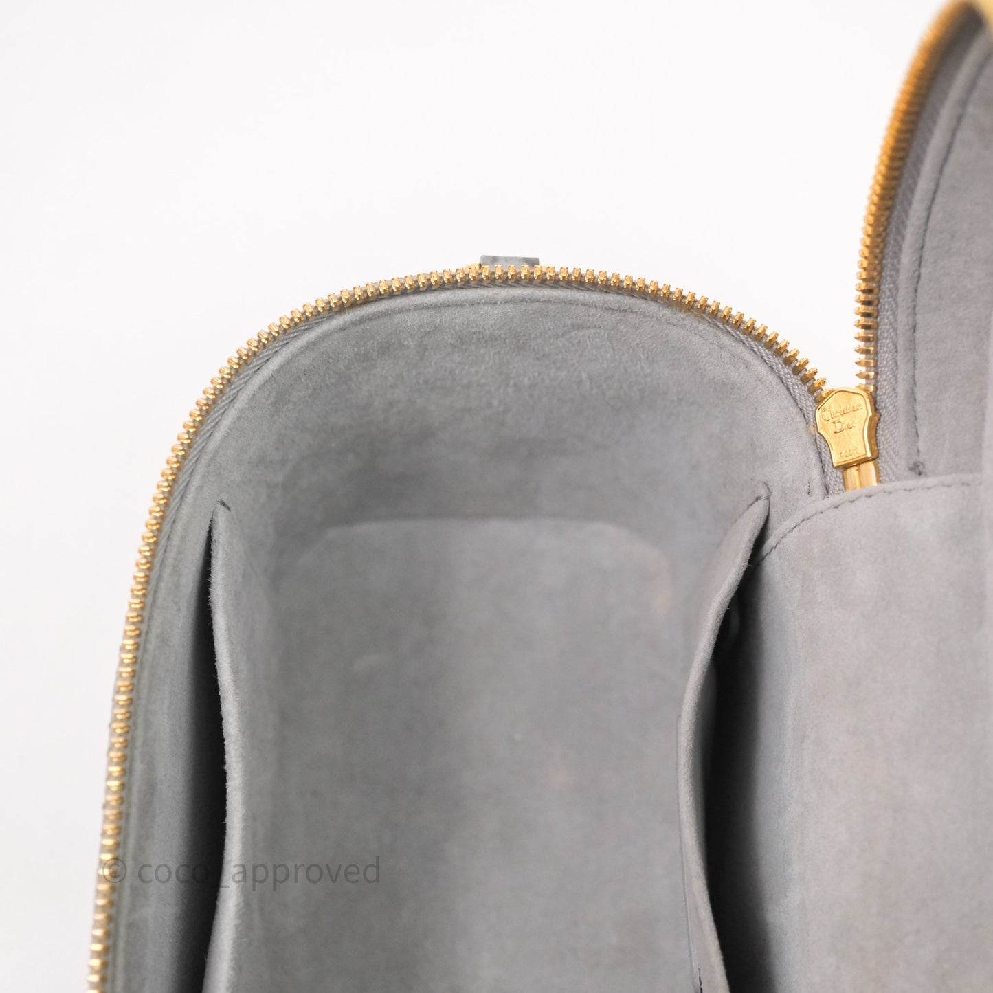 Christian Dior Small Diortravel Vanity Case Grey Lambskin Cannage