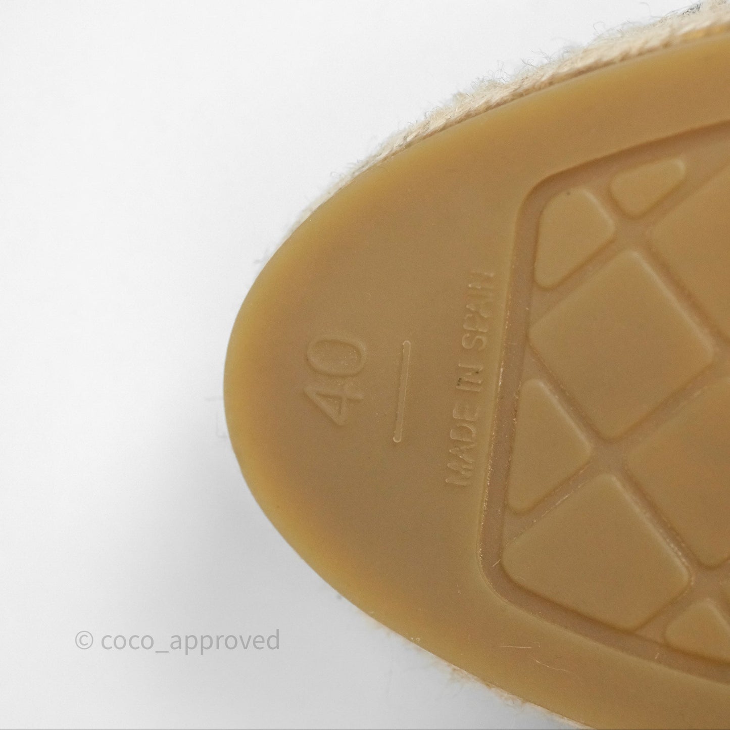 Chanel Espadrille Black Leather Size 40