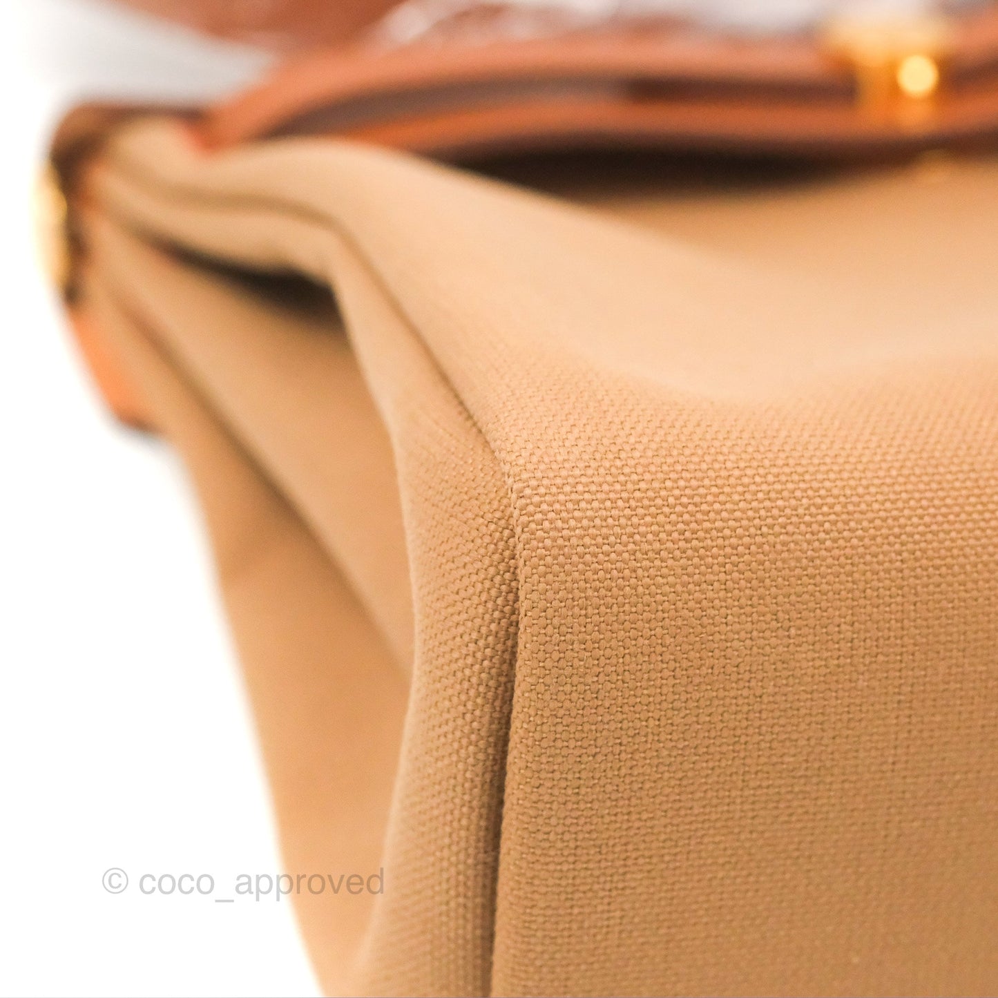 Hermès Herbag Zip Retourne 31 Chai 0M/Fauve 34 Canvas Gold Hardware