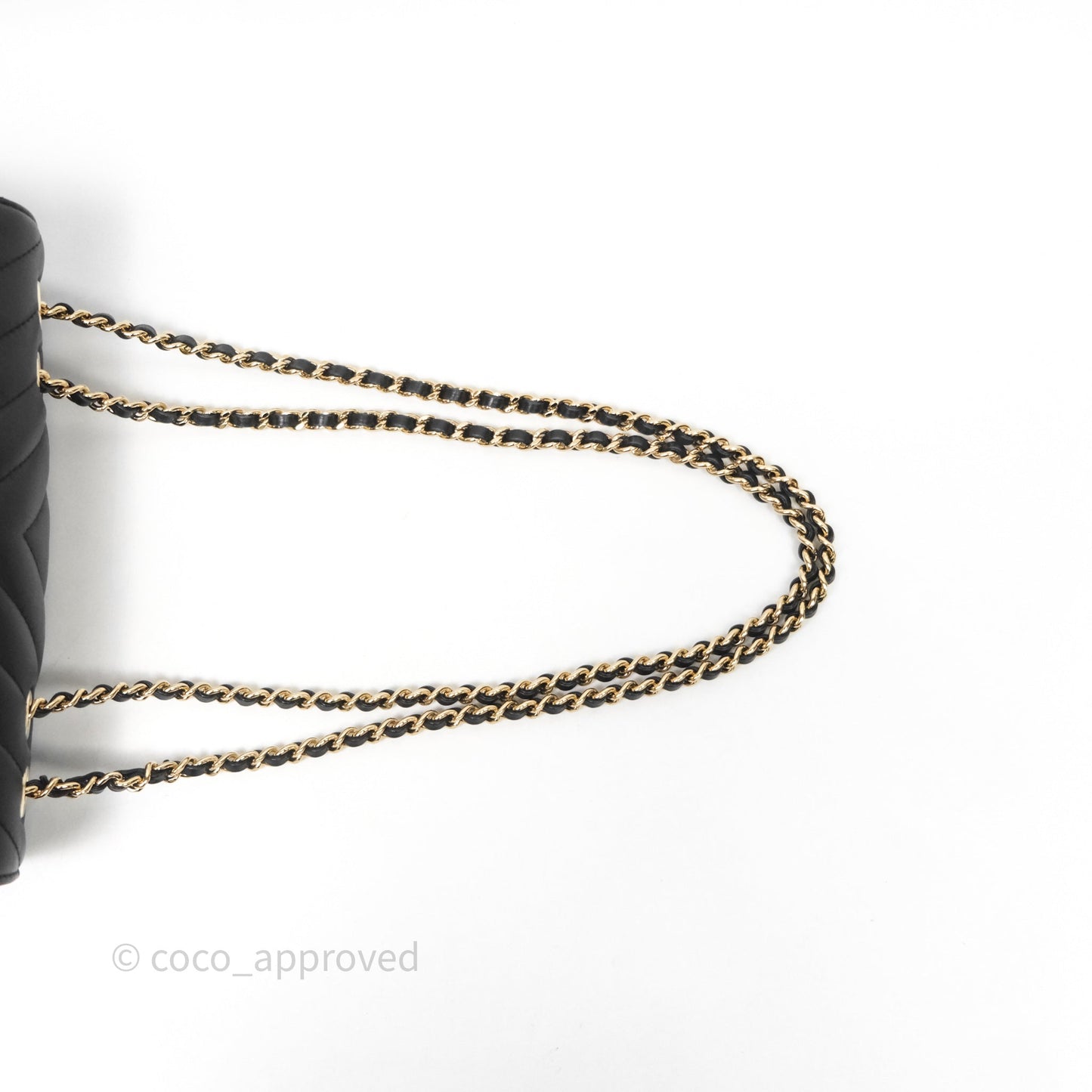 Chanel Black Lambskin Chevron Quilted Statement Flap Bag Light Gold Hardware