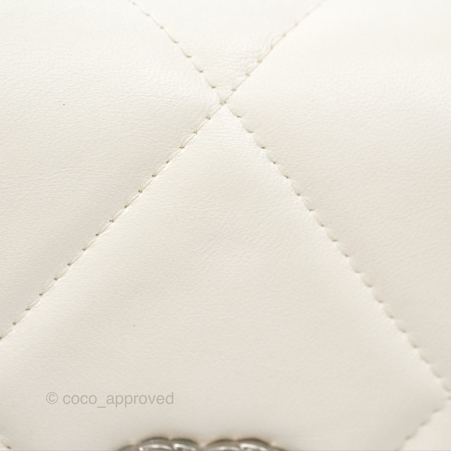 Chanel 19 Wallet on Chain WOC White Mixed Hardware