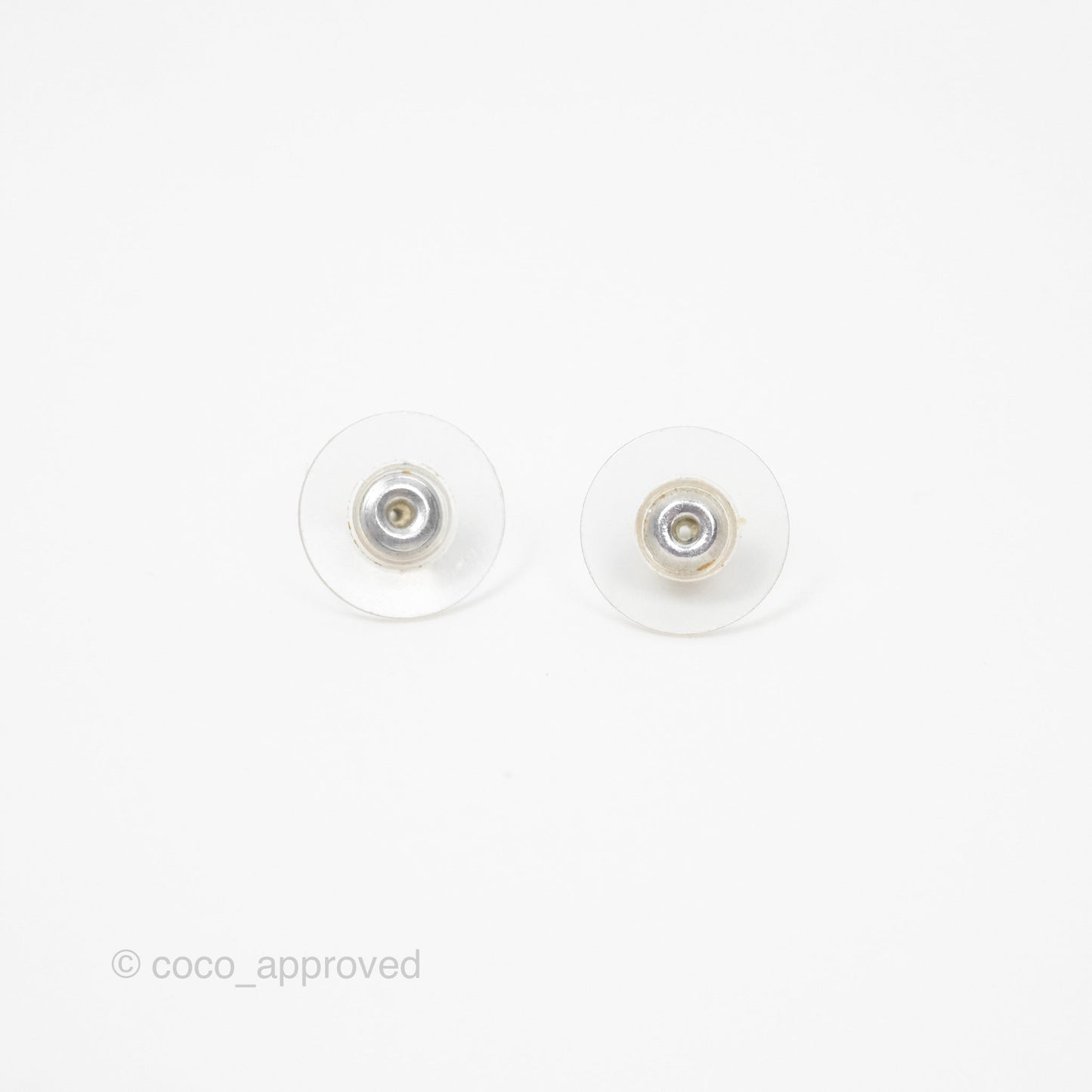 Chanel CC Pearl Drop Earrings Gold Tone 12W