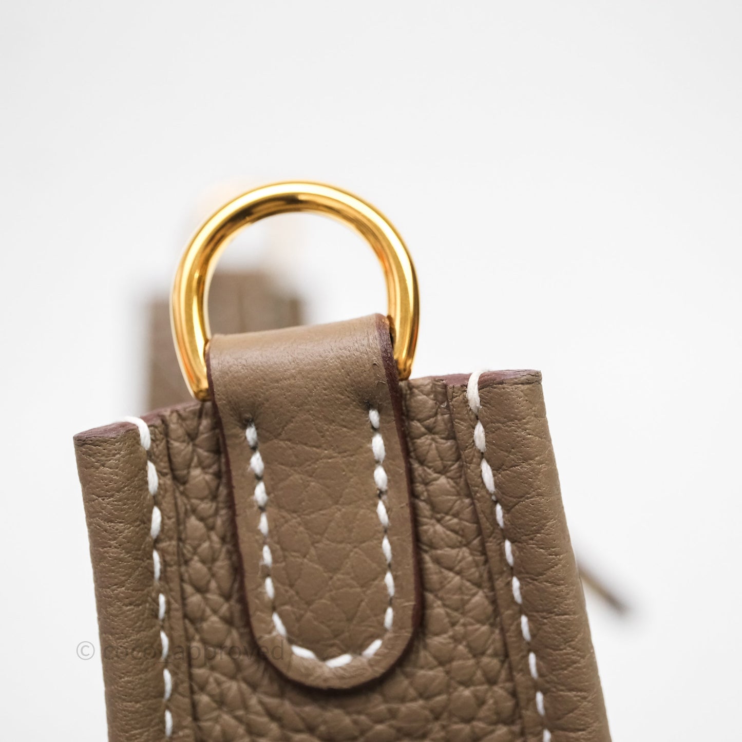 Hermès Mini Evelyne 16 Etoupe 18 Clemence Gold Hardware