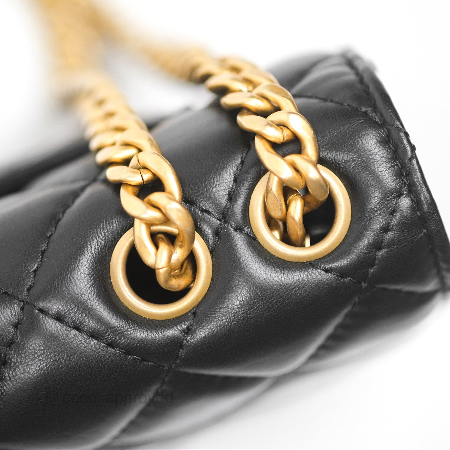Chanel All Slide Wallet on Chain WOC Adjustable Chain Quilted Black Lambskin 22K