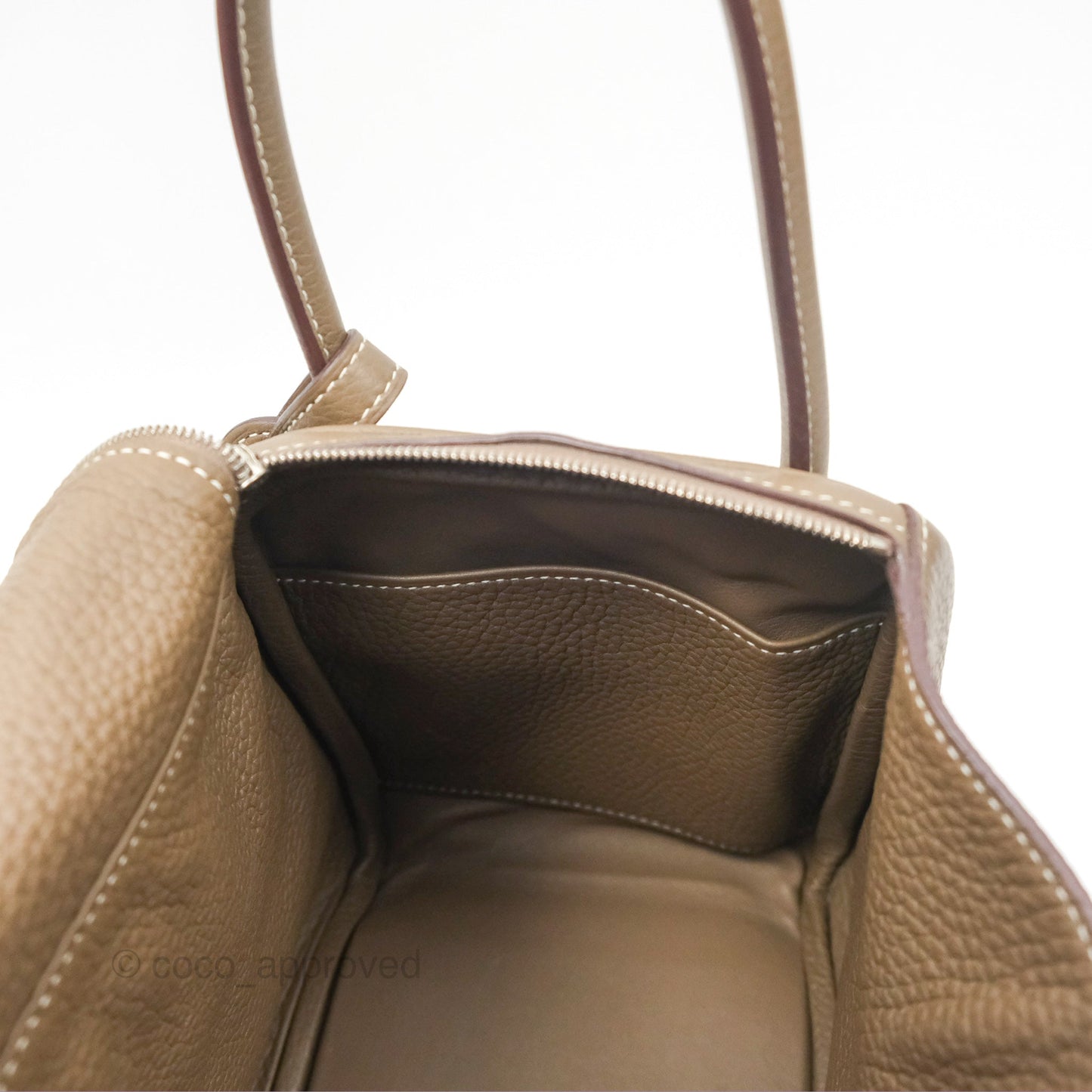 Hermès Lindy 26 Etoupe Clemence Palladium Hardware