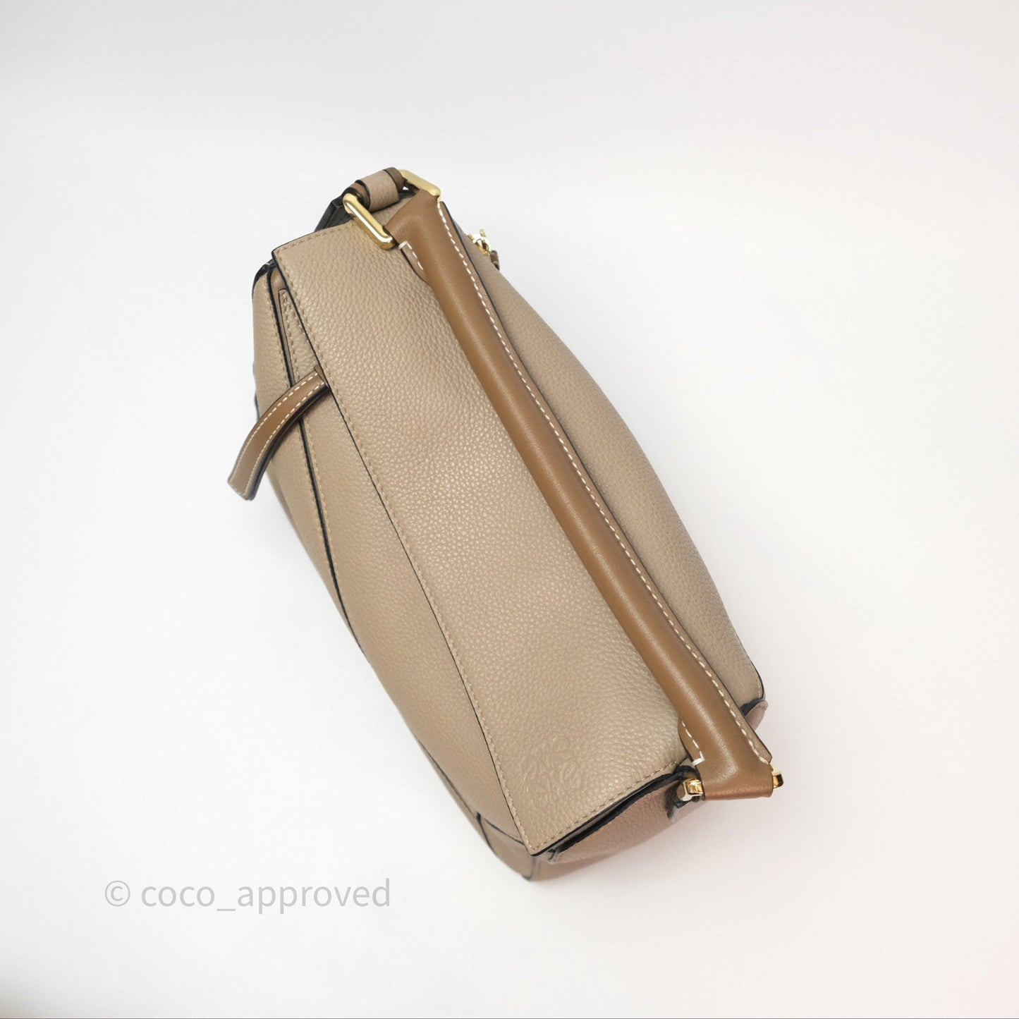 Loewe Small Puzzle Bag Sand Mink Grained Calfskin