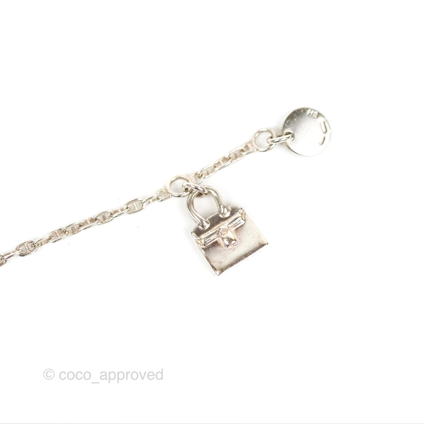 Hermes Mini Birkin Amulette Bracelet Sterling Silver